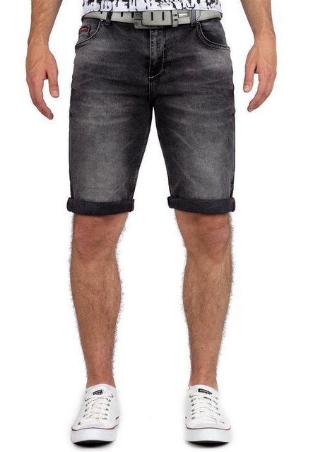 Cipo & Baxx Jeansshorts Herren Kurze Hose 21CB18-BANS Dunkelgrau W30 günstig online kaufen