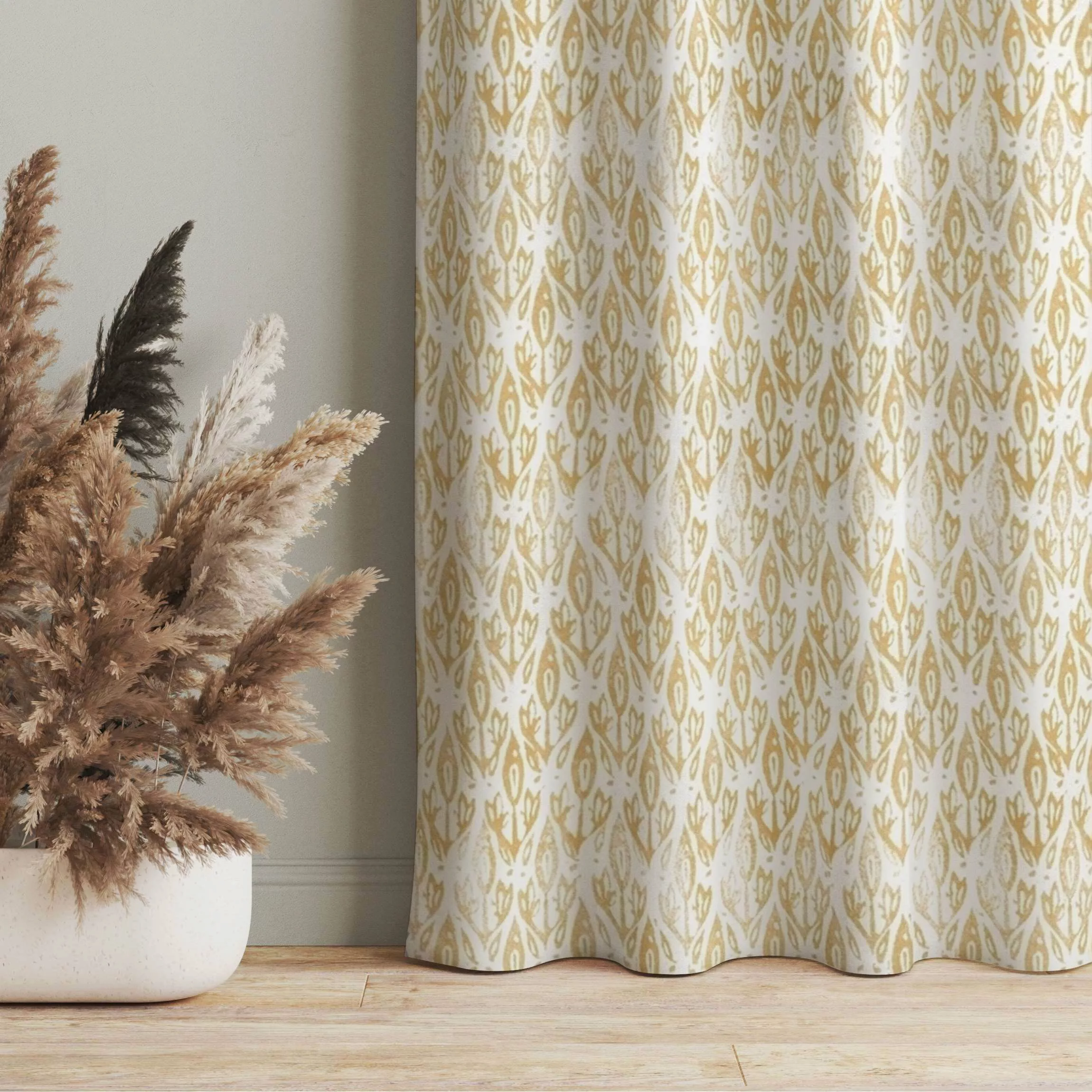 Vorhang Vintage Muster Filigrane Pflanzen günstig online kaufen