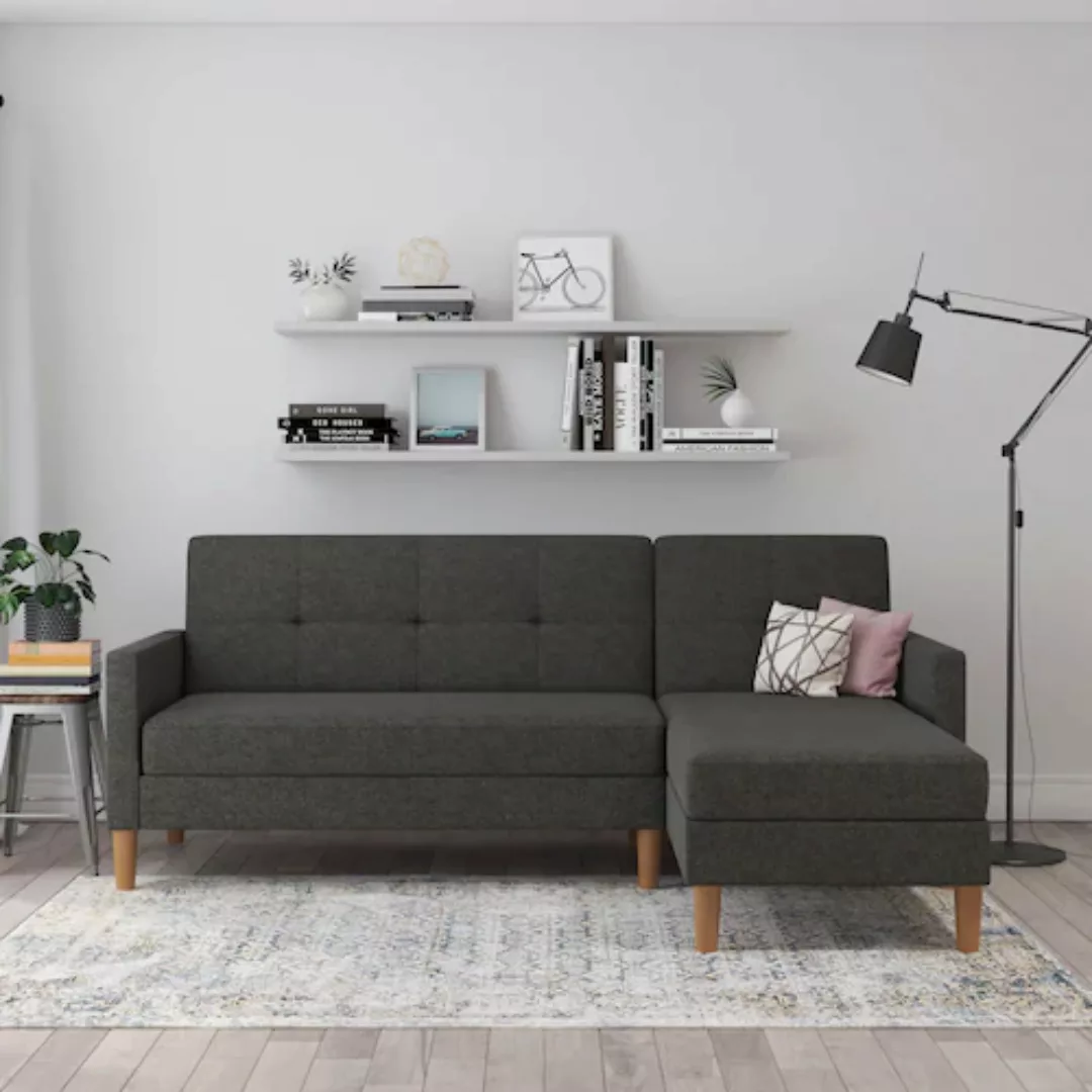 Dorel Home Ecksofa »Lilly, L-Form,«, mit Bett-Funktion, Recamiere beidseiti günstig online kaufen