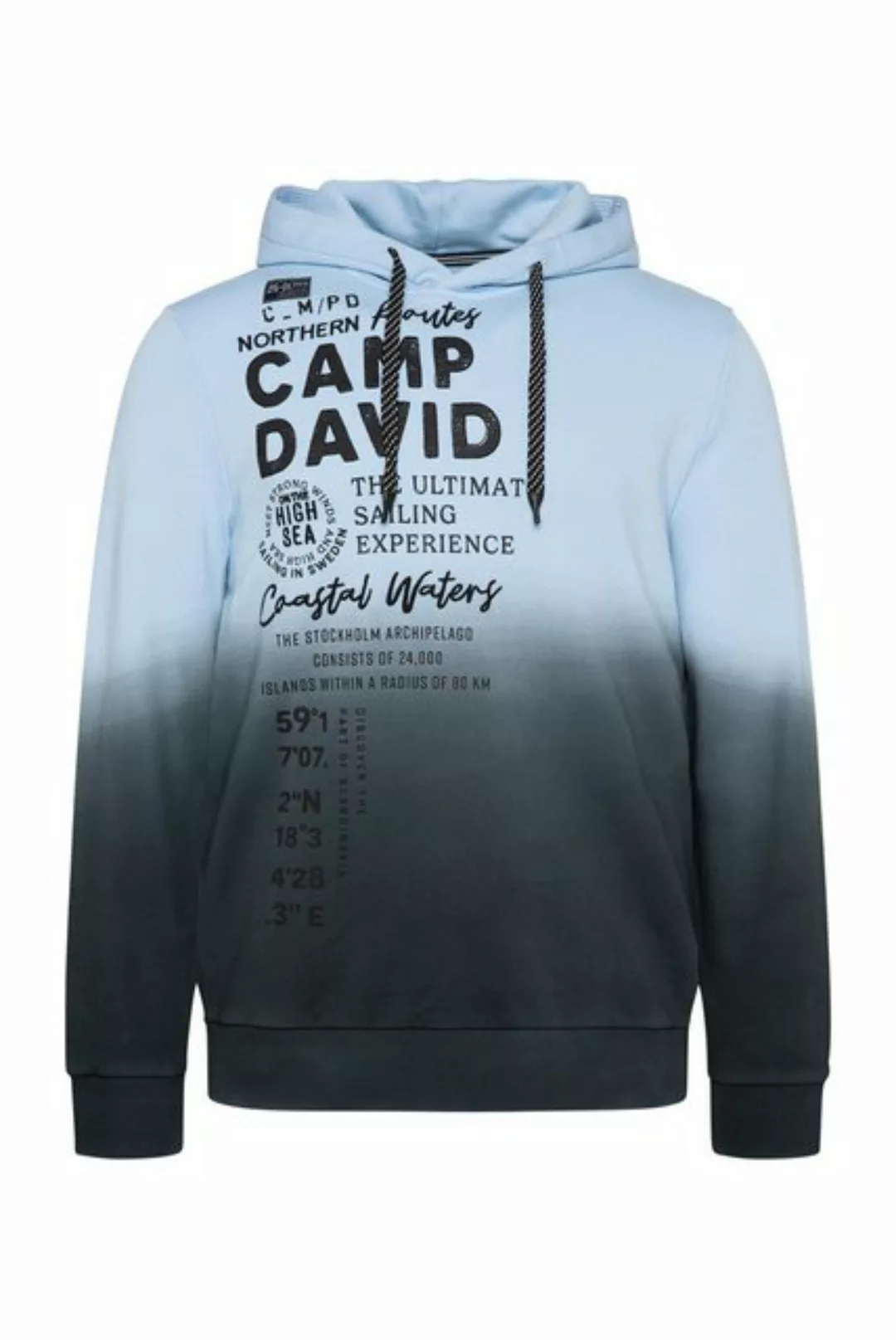 CAMP DAVID Kapuzensweatshirt mit Logo-Prints und Farbverlauf günstig online kaufen