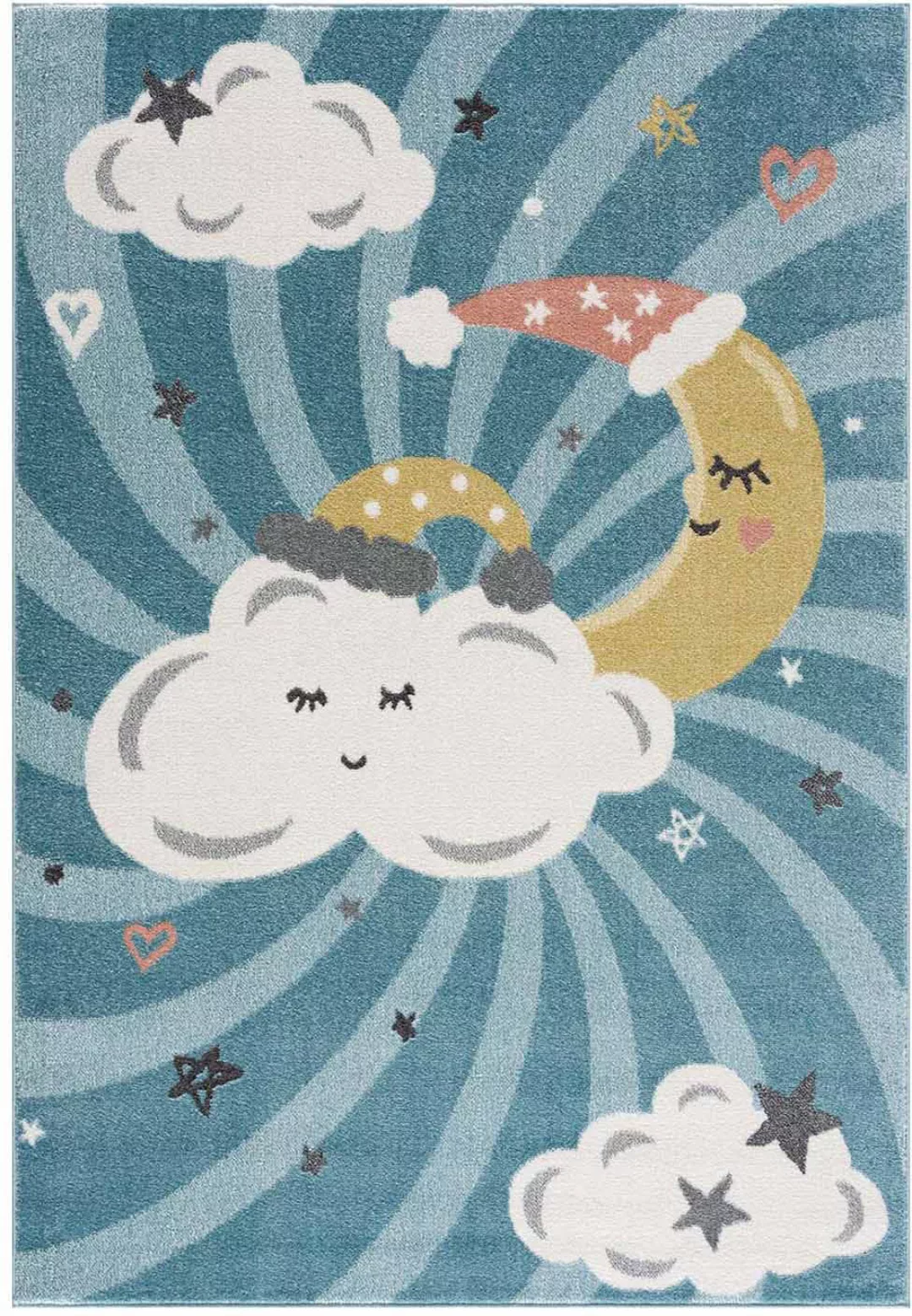 Carpet City Kinderteppich »Anime9380«, rechteckig, Teppich Mond, Wolken, St günstig online kaufen