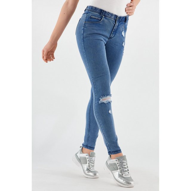 Freddy Destroyed-Jeans Fit Jeans Regular WaistVolle LängeLight Blue High Wa günstig online kaufen