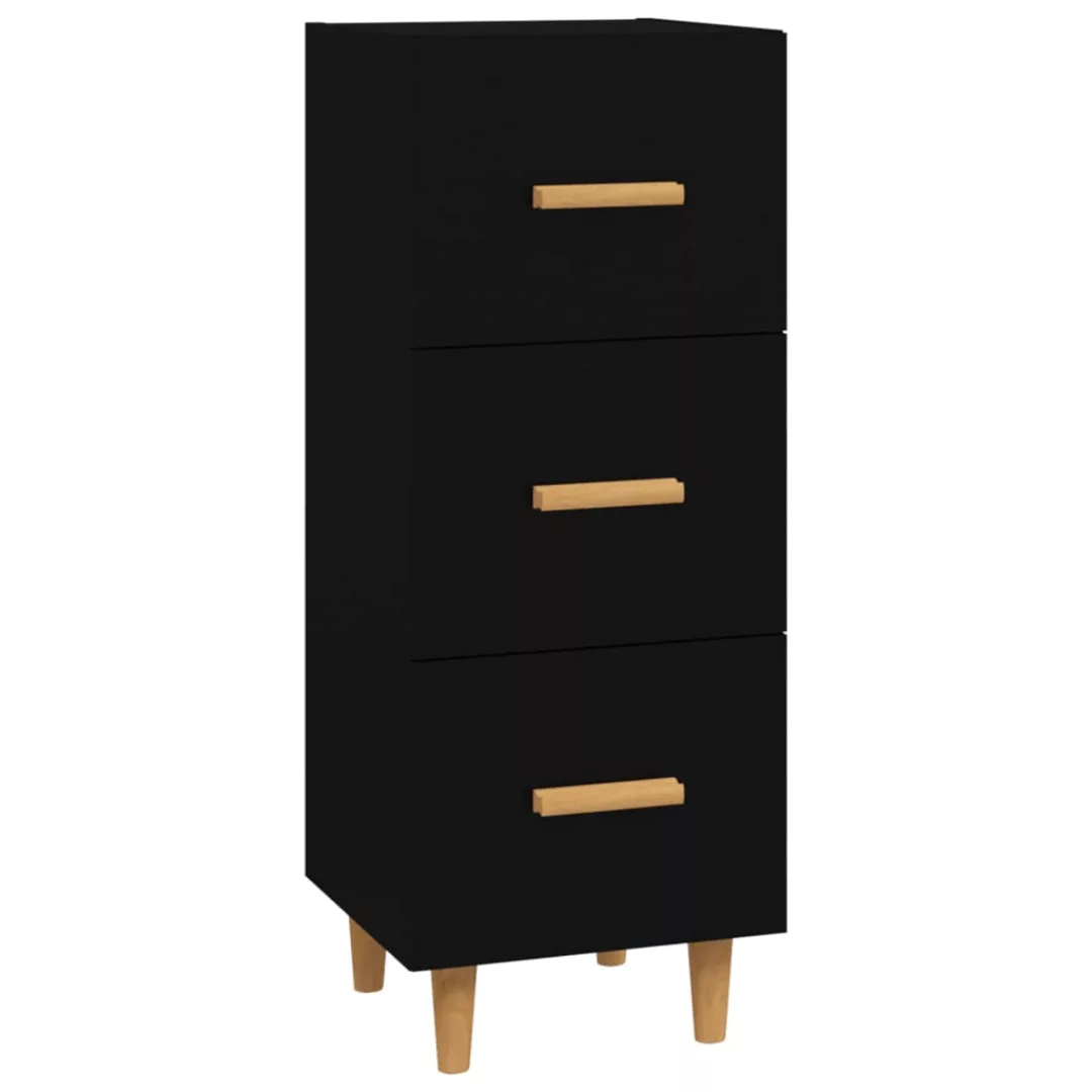 Vidaxl Sideboard Schwarz 34,5x34x90 Cm Holzwerkstoff günstig online kaufen