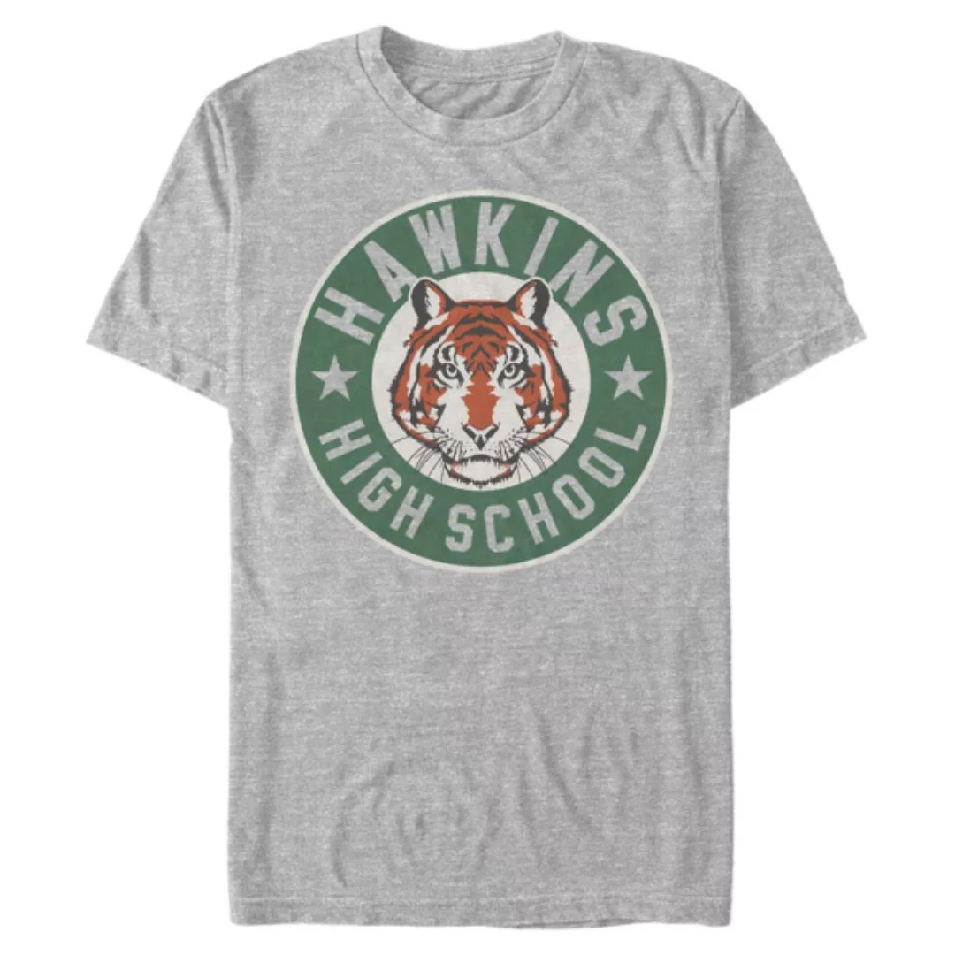 Netflix - Stranger Things - Hawkins High Tiger Emblem - Männer T-Shirt günstig online kaufen