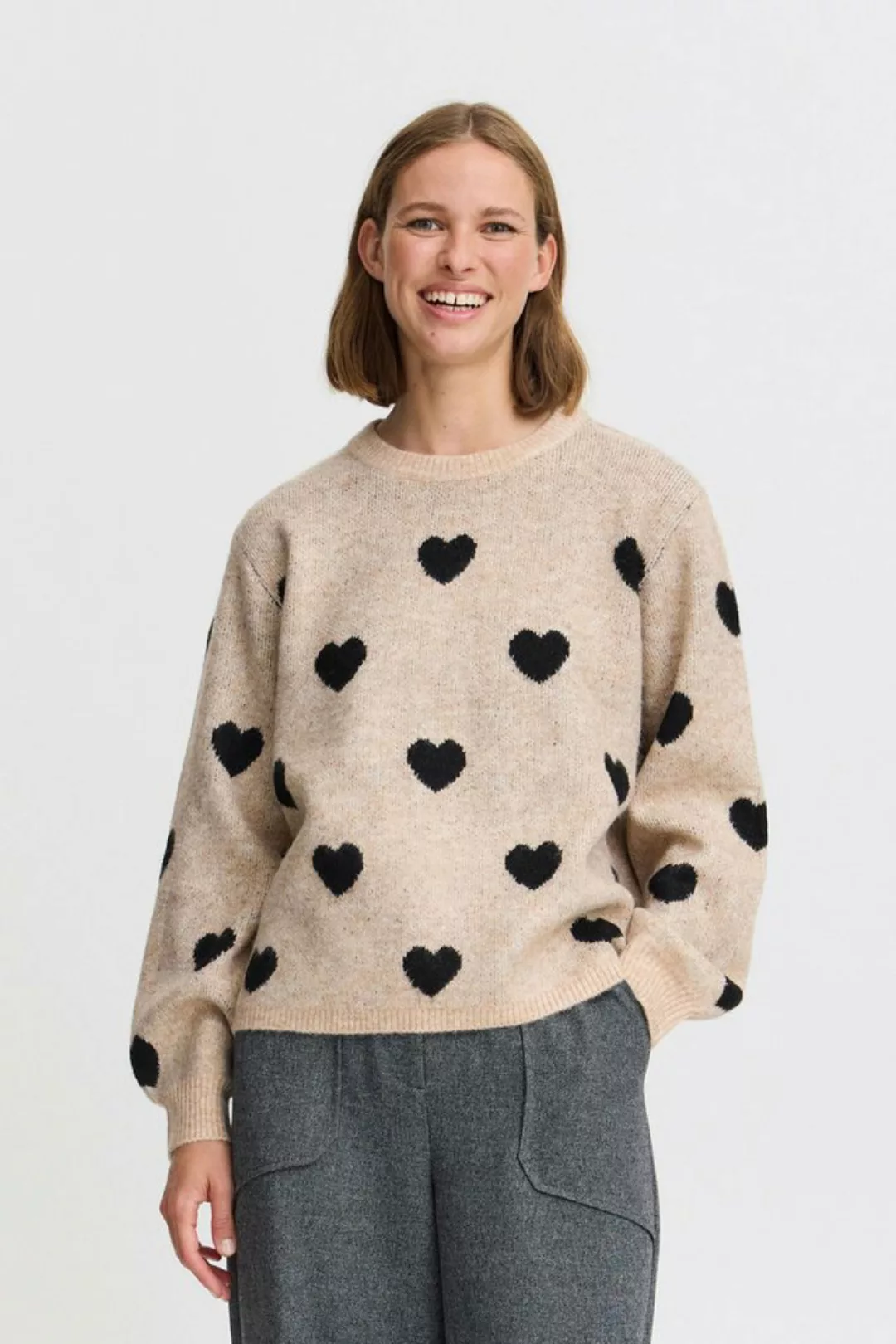 b.young Strickpullover BYBXMINYA HEART JUMPER - modischer Strickpullover günstig online kaufen