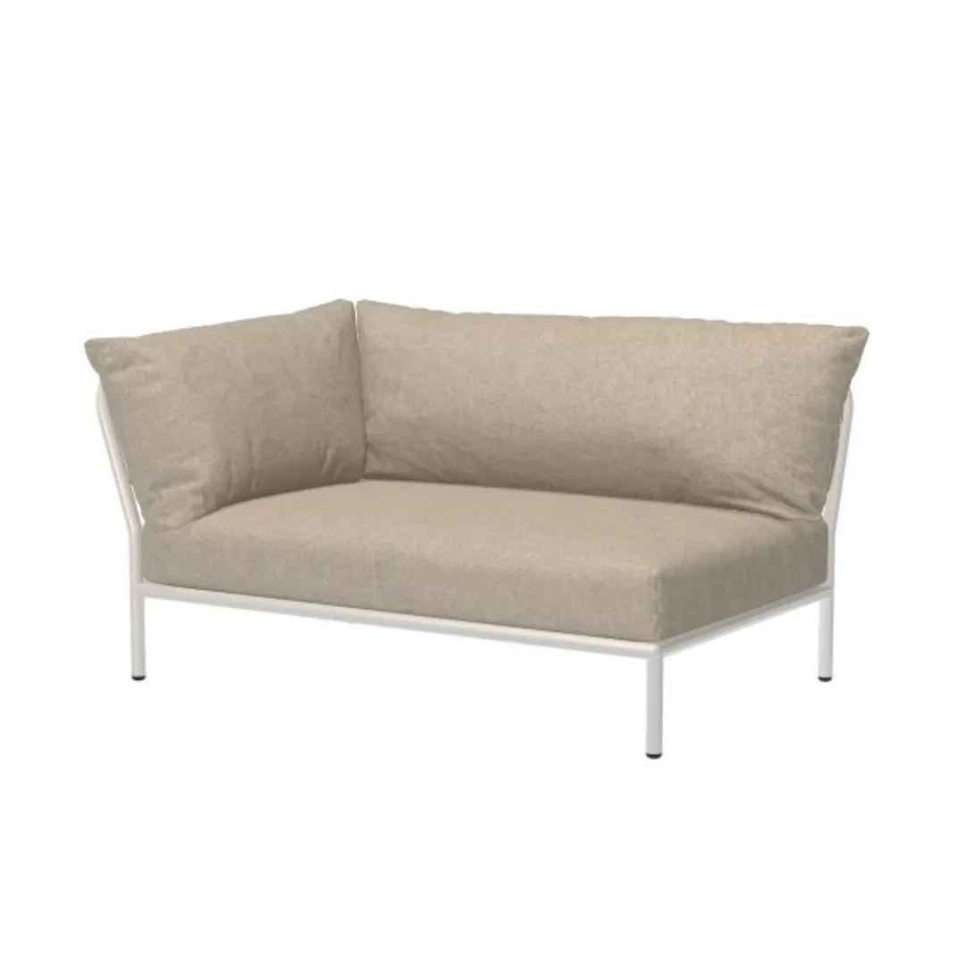 LEVEL2 Outdoor Sofa Lounge-Modul 2 Papyrus Weiß Links günstig online kaufen