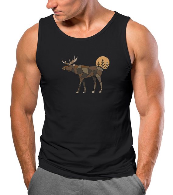 Neverless Tanktop Herren Tank-Top Shirt Printshirt mit Aufdruck Polygon Elc günstig online kaufen