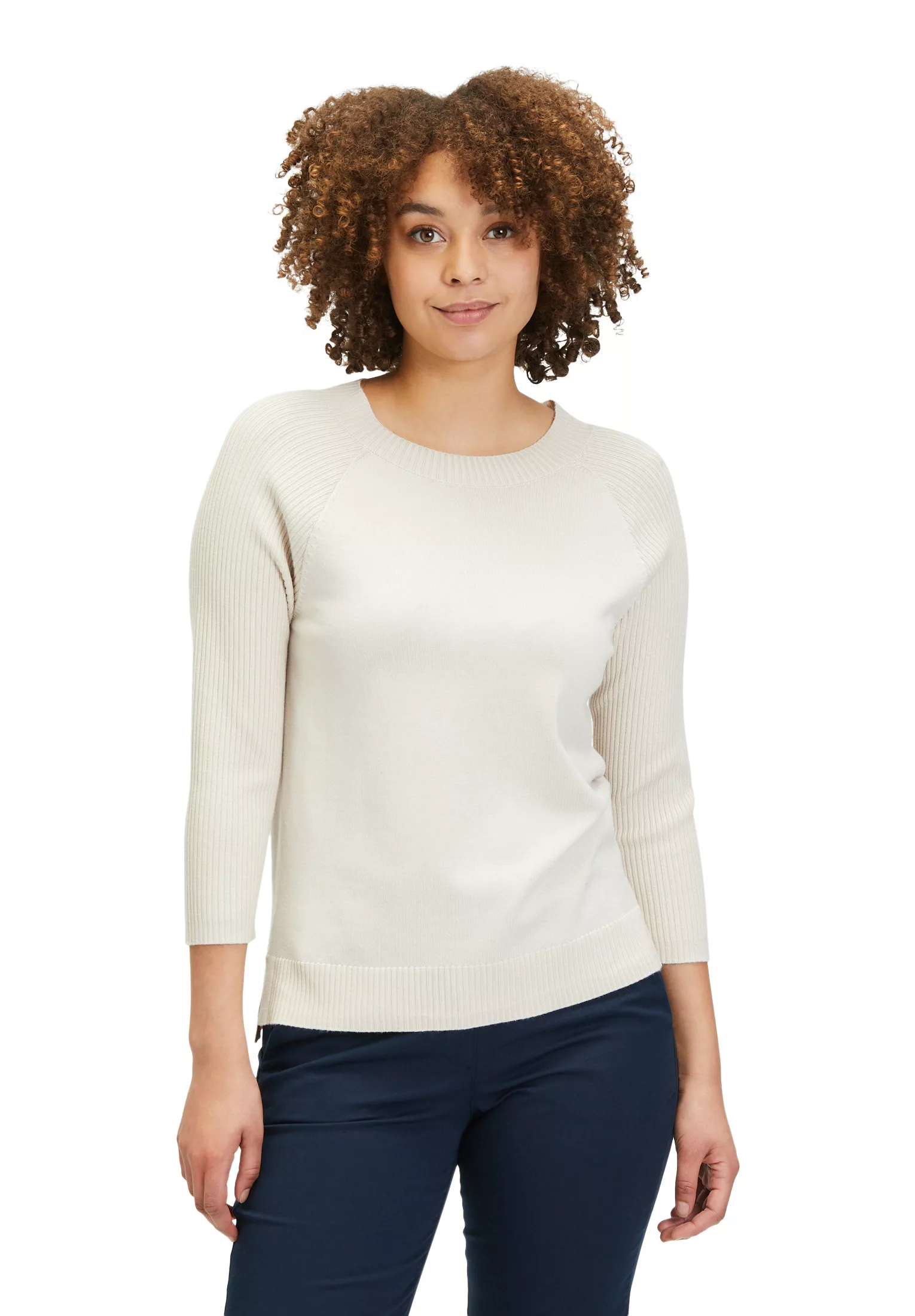 Betty Barclay Strickpullover Betty Barclay Feinstrickpullover mit Rippenstr günstig online kaufen