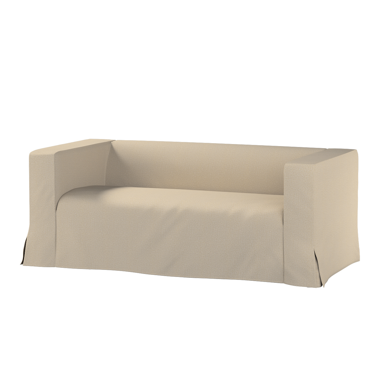 Bezug für Klippan 2-Sitzer Sofa, lang mit Kellerfalte, beige, Klippan 2-er, günstig online kaufen