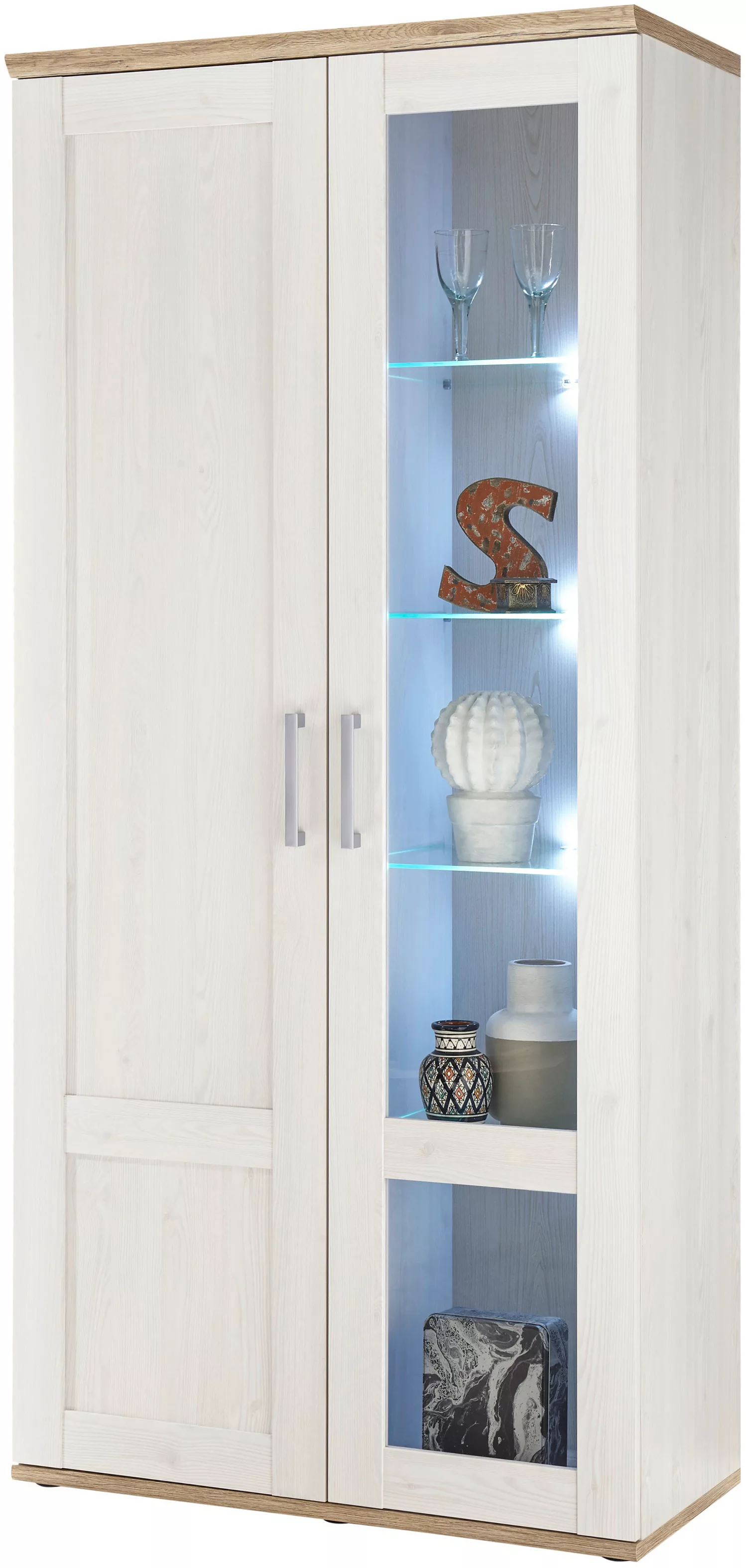 HBZ Vitrine "Romance", (1 St.), mit LED-Beleuchtung, Vitrinenschrank im Lan günstig online kaufen