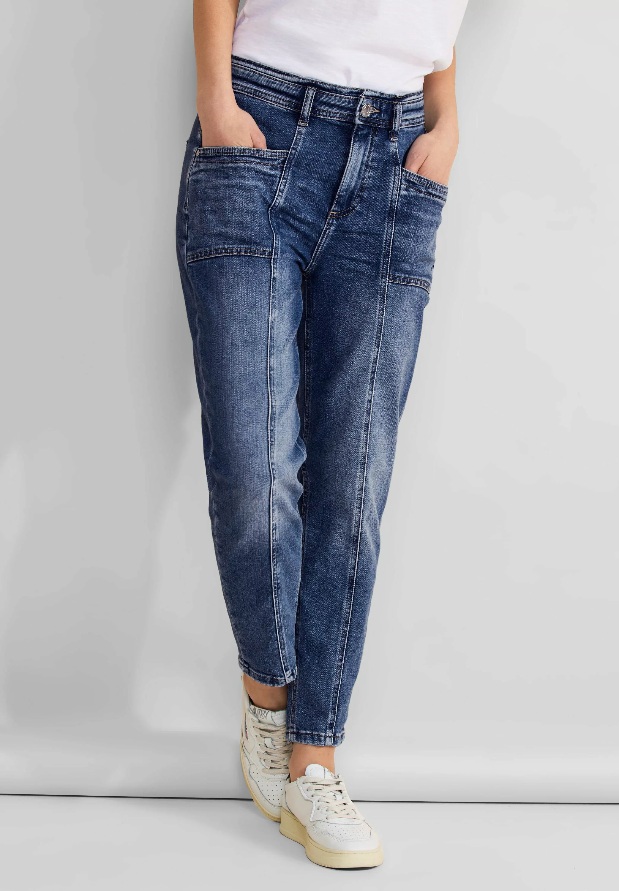 STREET ONE Loose-fit-Jeans aus Baumwolle mit Stretchanteil günstig online kaufen