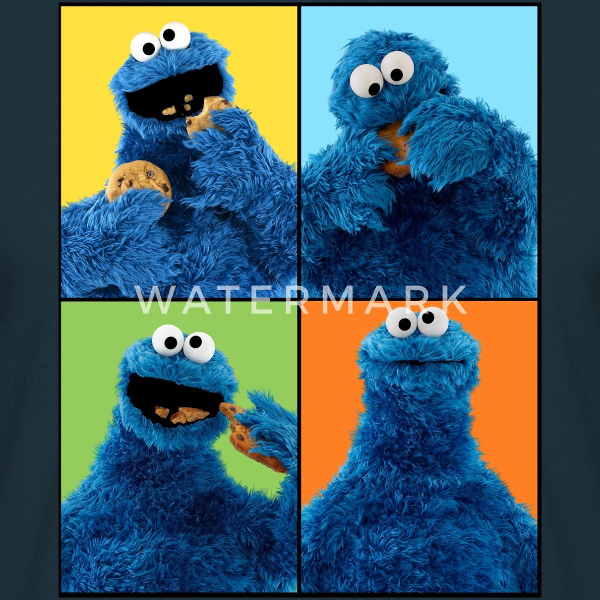 Spreadshirt T-Shirt Sesamstraße Krümelmonster Posen Männer günstig online kaufen