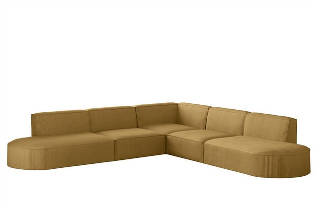 Fun Möbel Ecksofa Designersofa PALMA Seite Universal in Stoff Noel und Scal günstig online kaufen