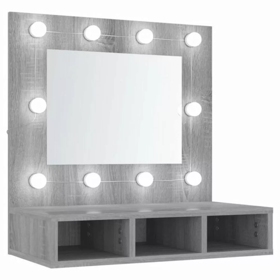 Vidaxl Spiegelschrank Mit Led Grau Sonoma 60x31,5x62 Cm günstig online kaufen