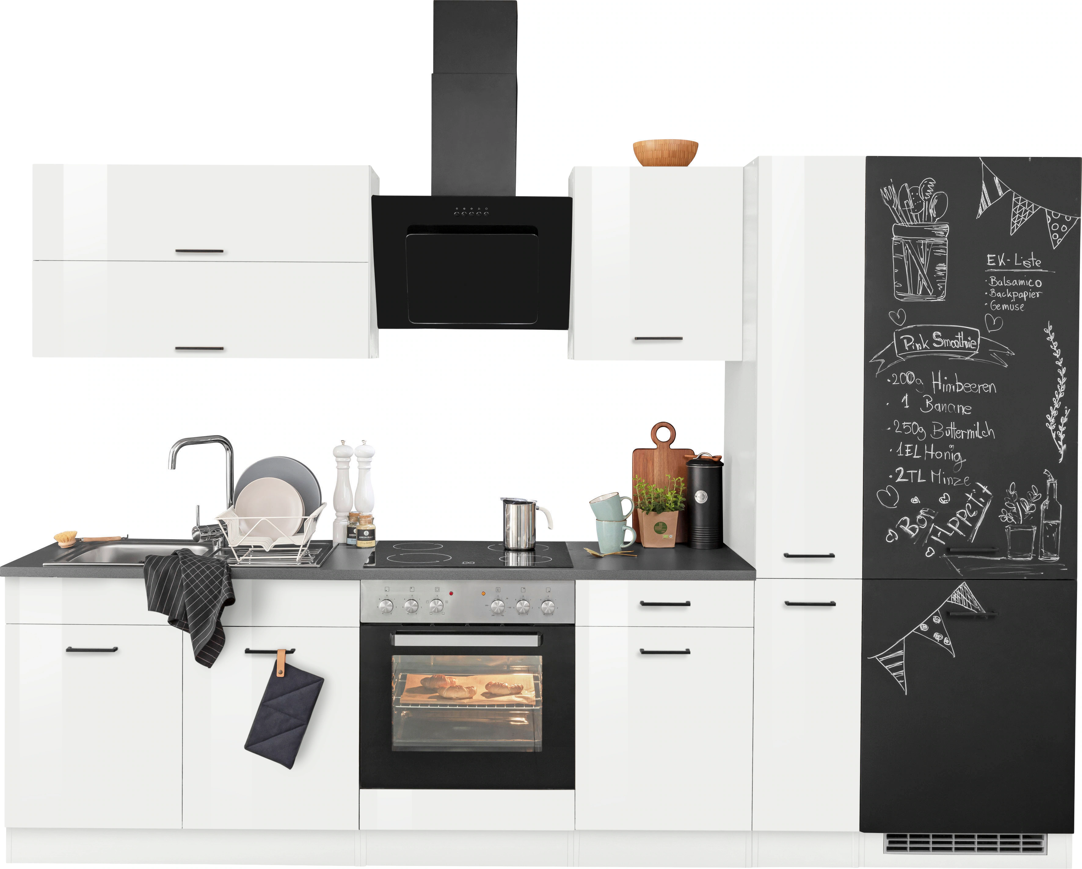 HELD MÖBEL Küchenzeile "Trier", mit E-Geräten, Breite 300 cm günstig online kaufen