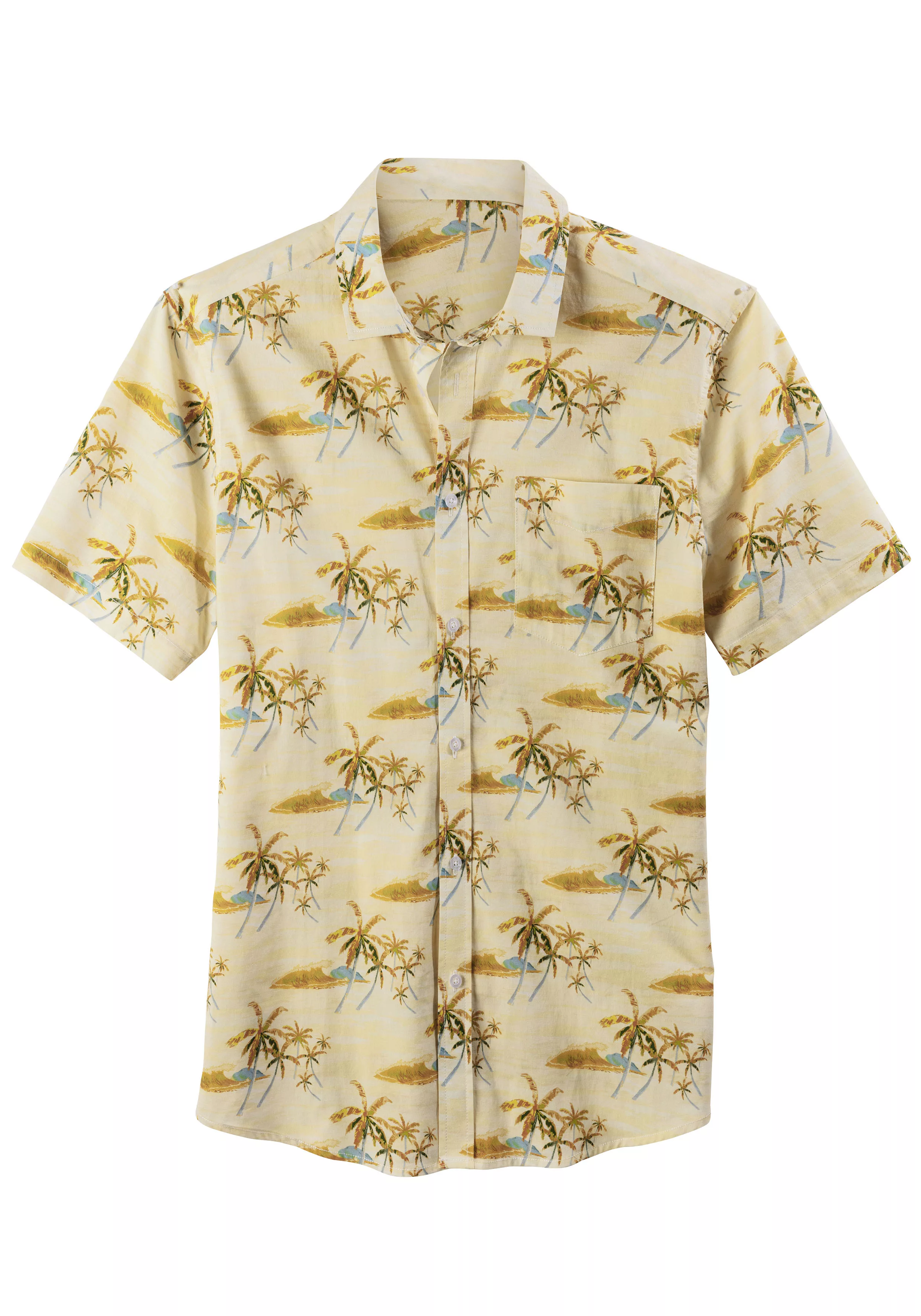 Beachtime Hawaiihemd Regular fit, Kurzarm, Freizeithemd mit Palmenprint, re günstig online kaufen