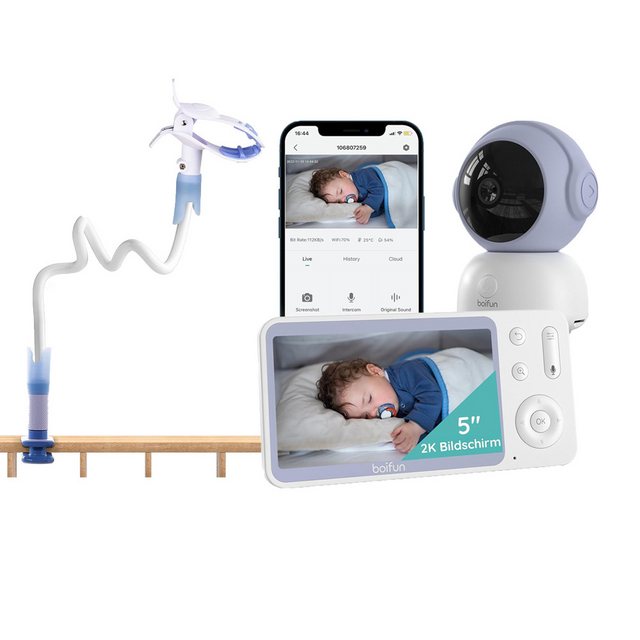 Boifun Babyphone Babyphone 720P mit Kamera 5 Zoll Baby Monitor, mit Kamera günstig online kaufen