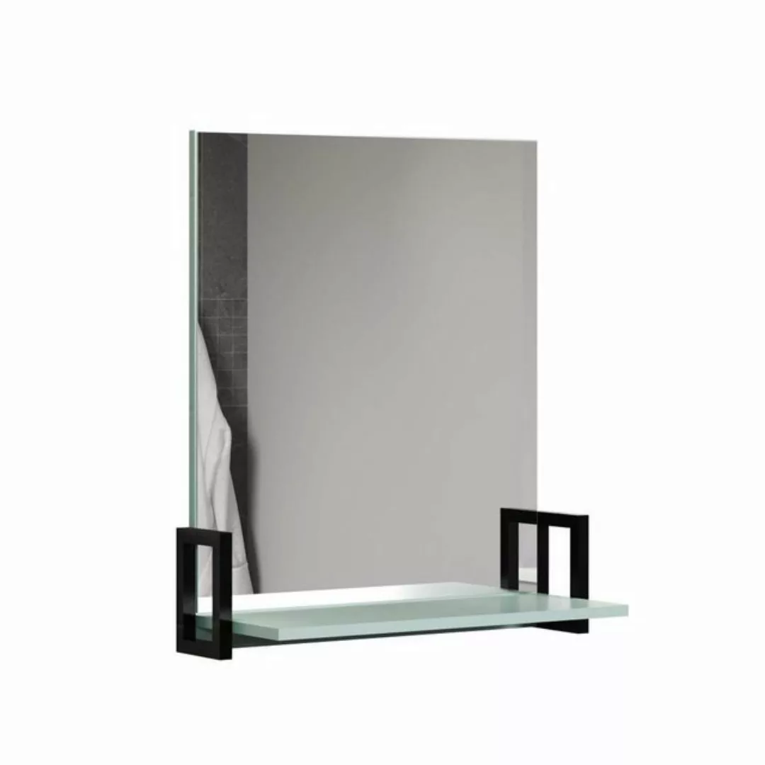 ebuy24 Badezimmerspiegelschrank Matix Bad Spiegel mit Ablage blau, grau. günstig online kaufen