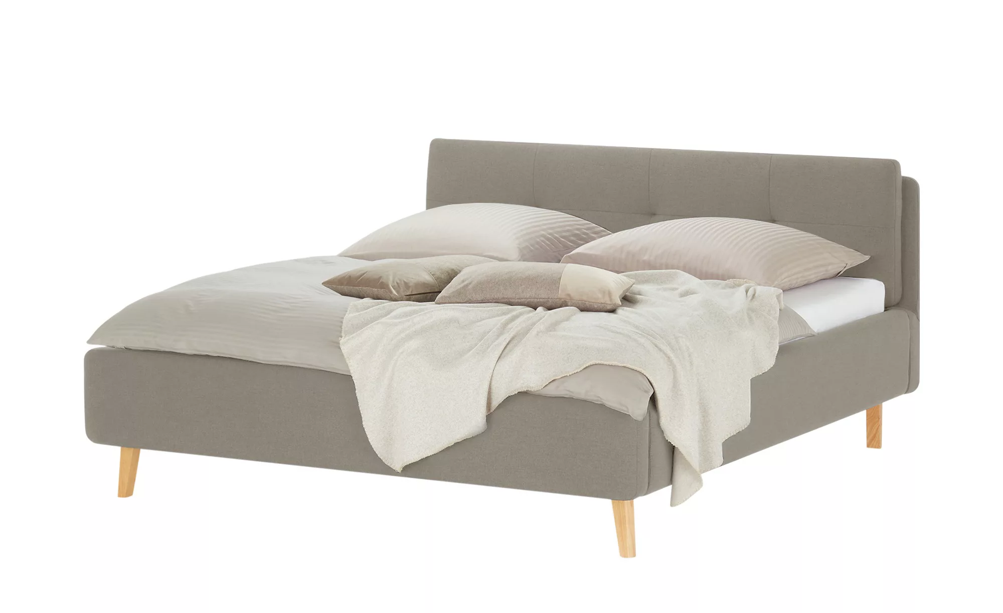 Polsterbettgestell - beige - 197 cm - 103 cm - Betten > Doppelbetten - Möbe günstig online kaufen