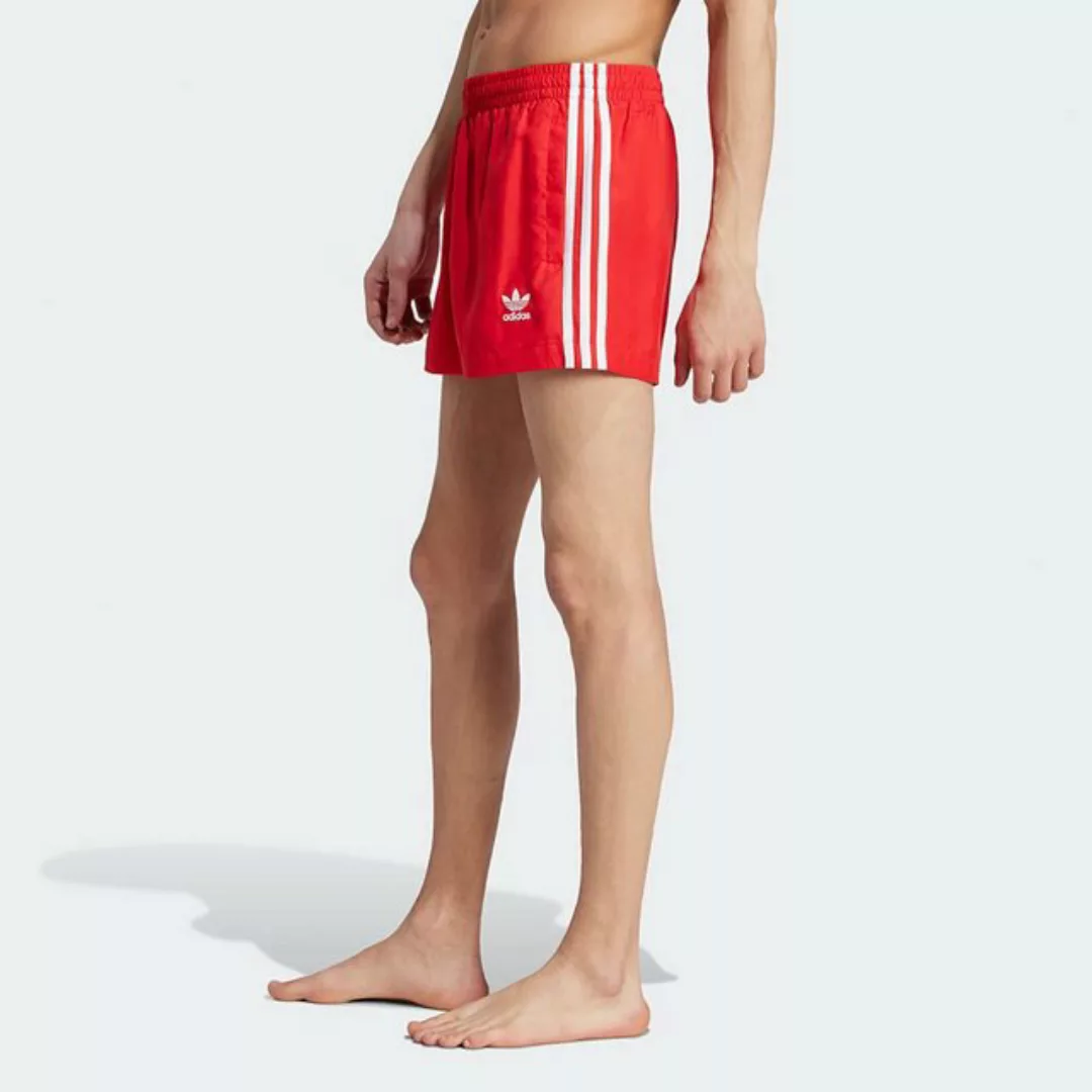 adidas Originals Shorts 3-Stripes Swim Shorts - Red / White günstig online kaufen