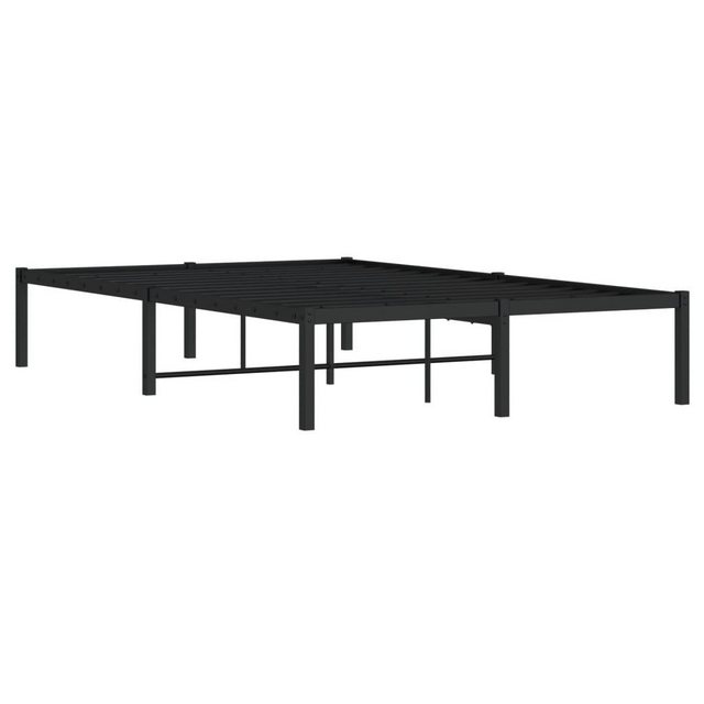 vidaXL Bettgestell Bettgestell Metall Schwarz 120x200 cm Bett Bettgestell günstig online kaufen