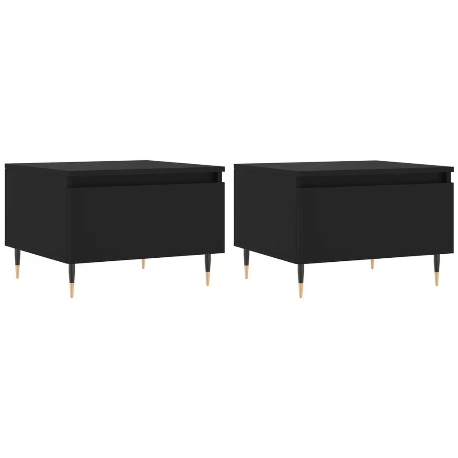 vidaXL Couchtische 2 Stk. Schwarz 50x46x35 cm Holzwerkstoff Modell 1 günstig online kaufen