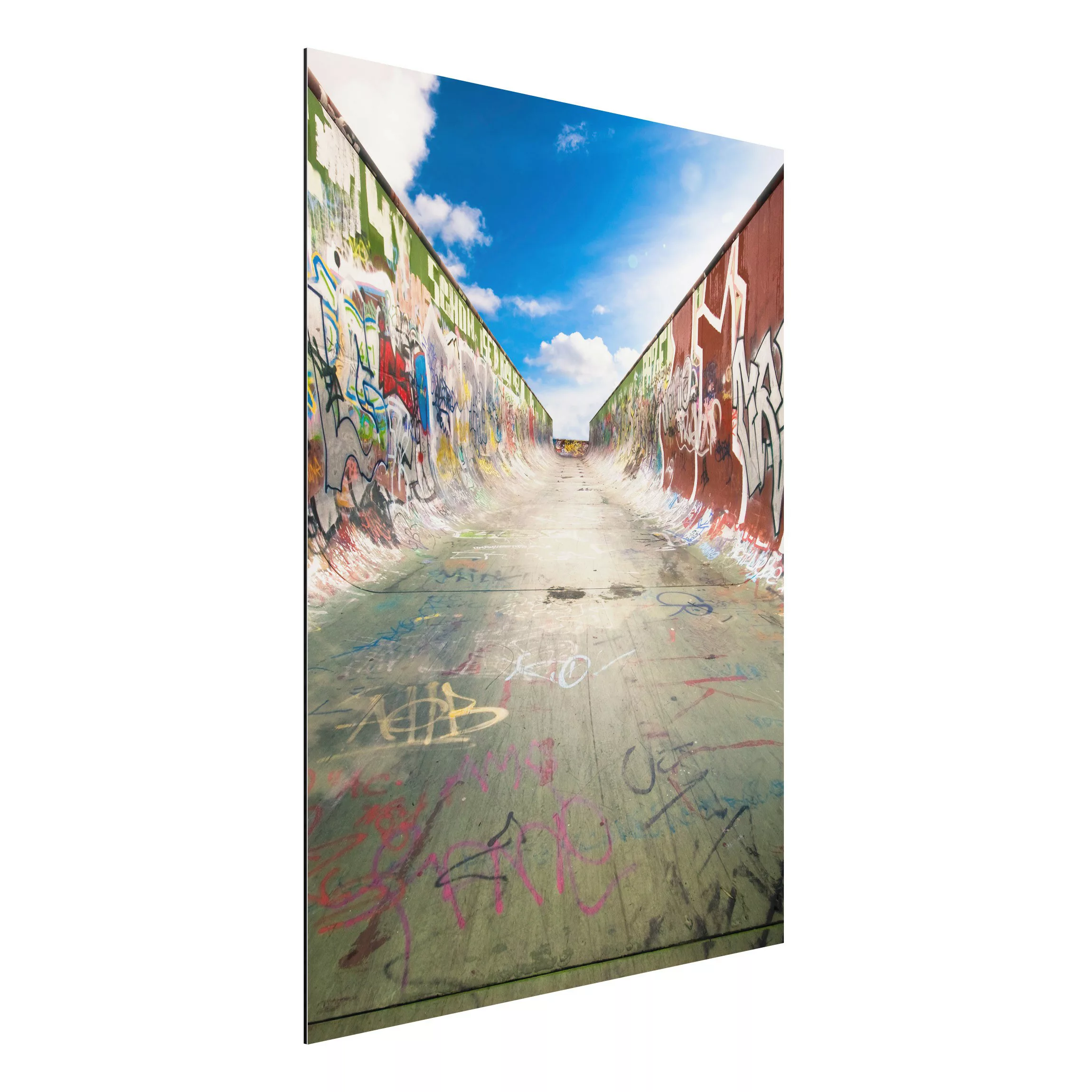 Alu-Dibond Bild Kinderzimmer - Hochformat 3:4 Skate Graffiti günstig online kaufen