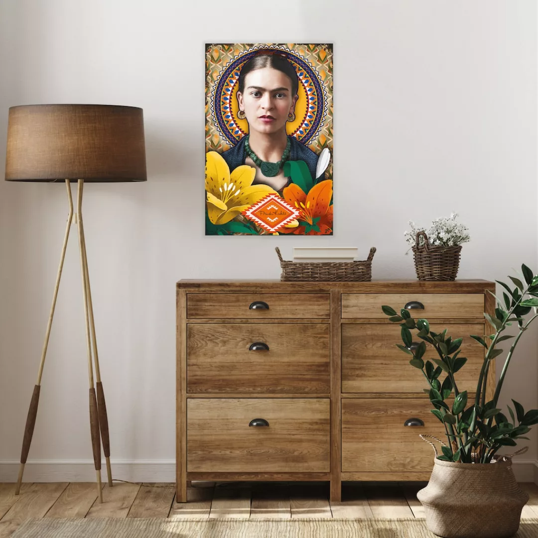 LuckyLinde Wanddekoobjekt "Frida Kahlo - Blumen", (1 St.), Exklusive JANOSC günstig online kaufen