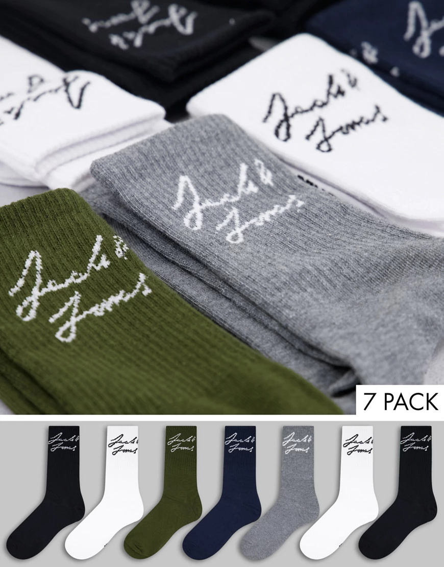 Jack & Jones – Socken in verschiedenen Farben im 7er-Pack-Bunt günstig online kaufen