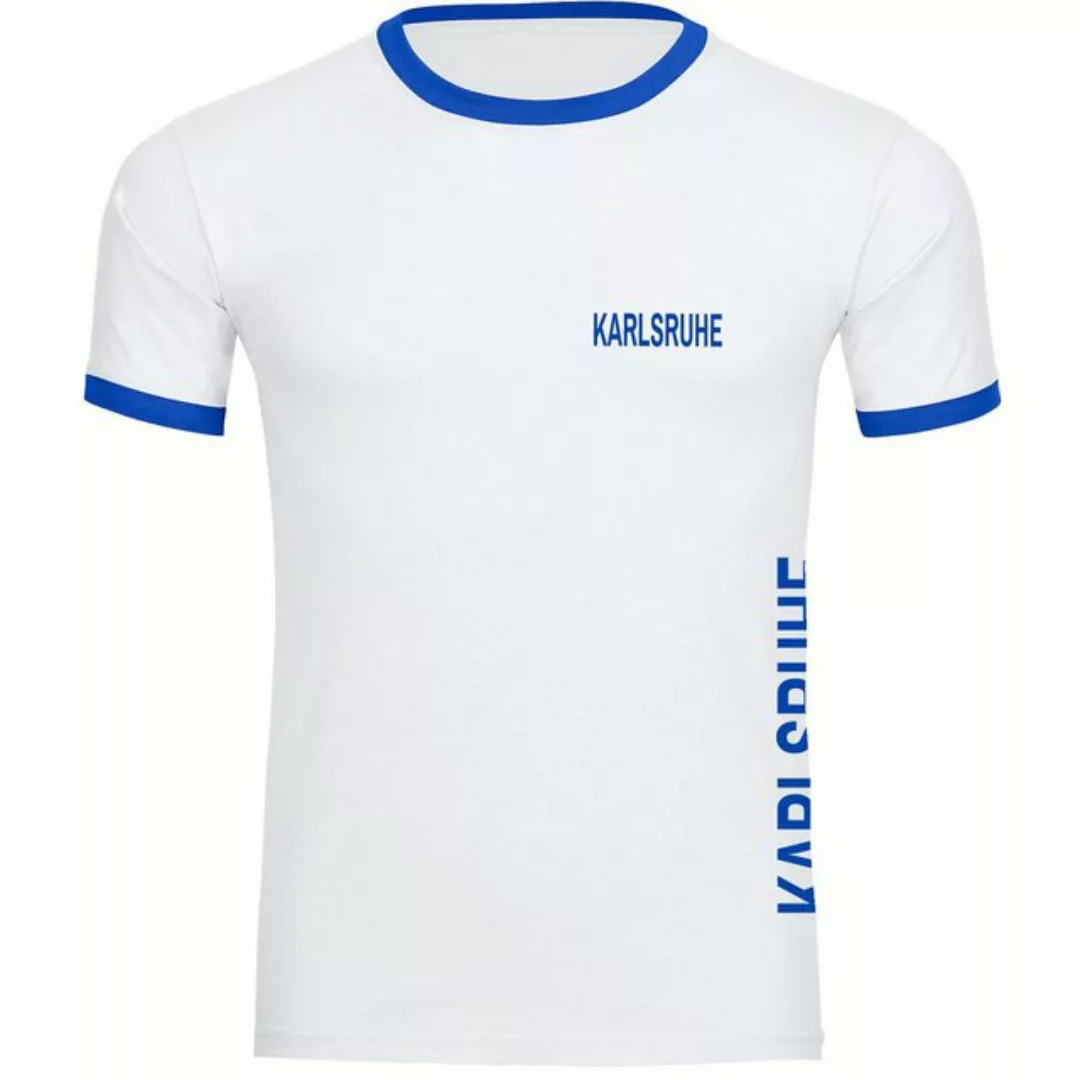 multifanshop T-Shirt Kontrast Karlsruhe - Brust & Seite - Männer günstig online kaufen