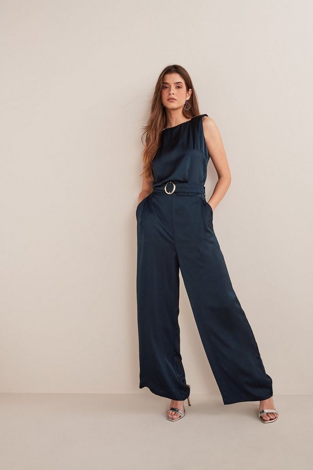 Next Jumpsuit Satin Jumpsuit mit Gürtel (1-tlg) günstig online kaufen