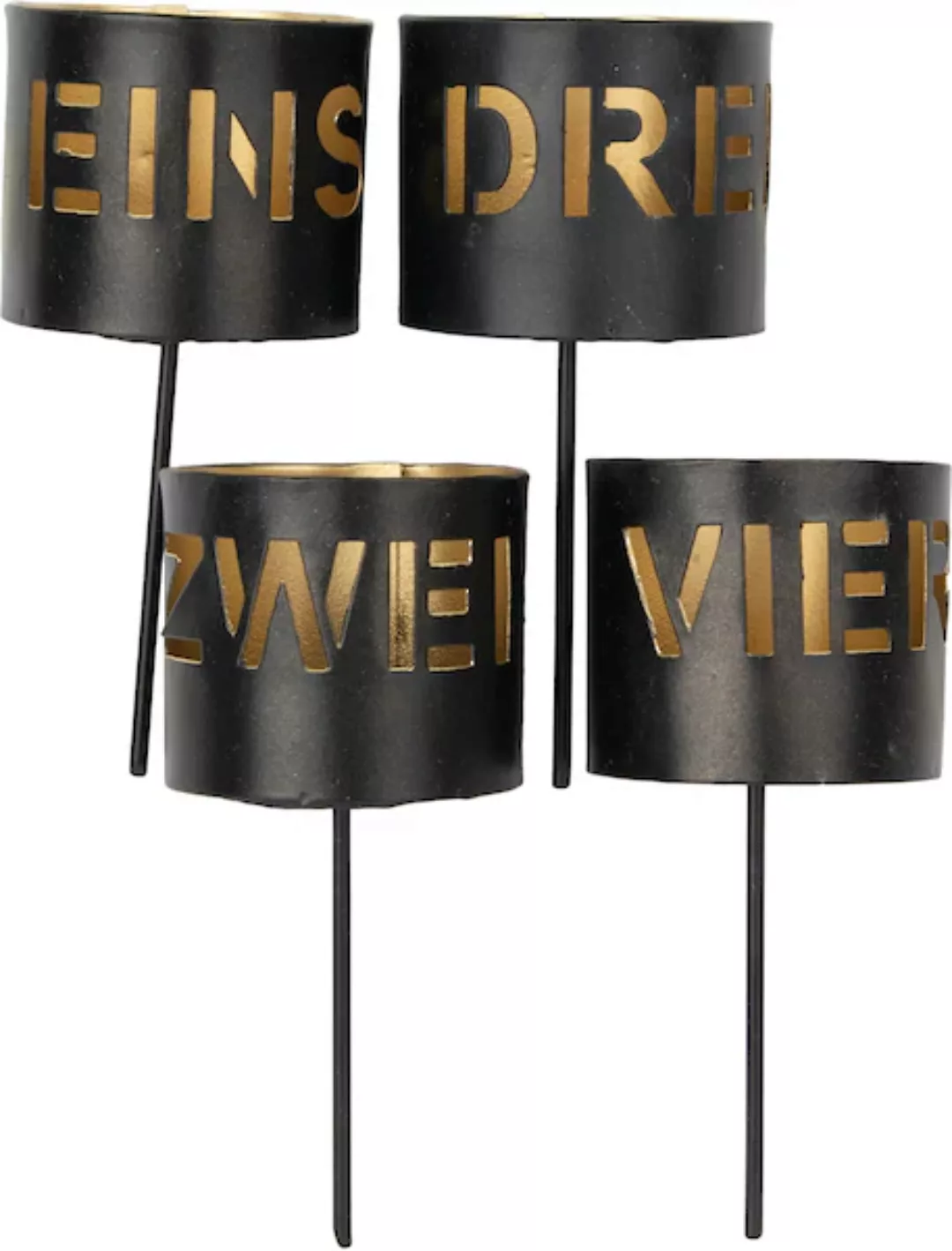 andas Kerzenhalter »Kerzenstecker Birga aus Metall, Höhe ca. 10,5 cm«, (Set günstig online kaufen