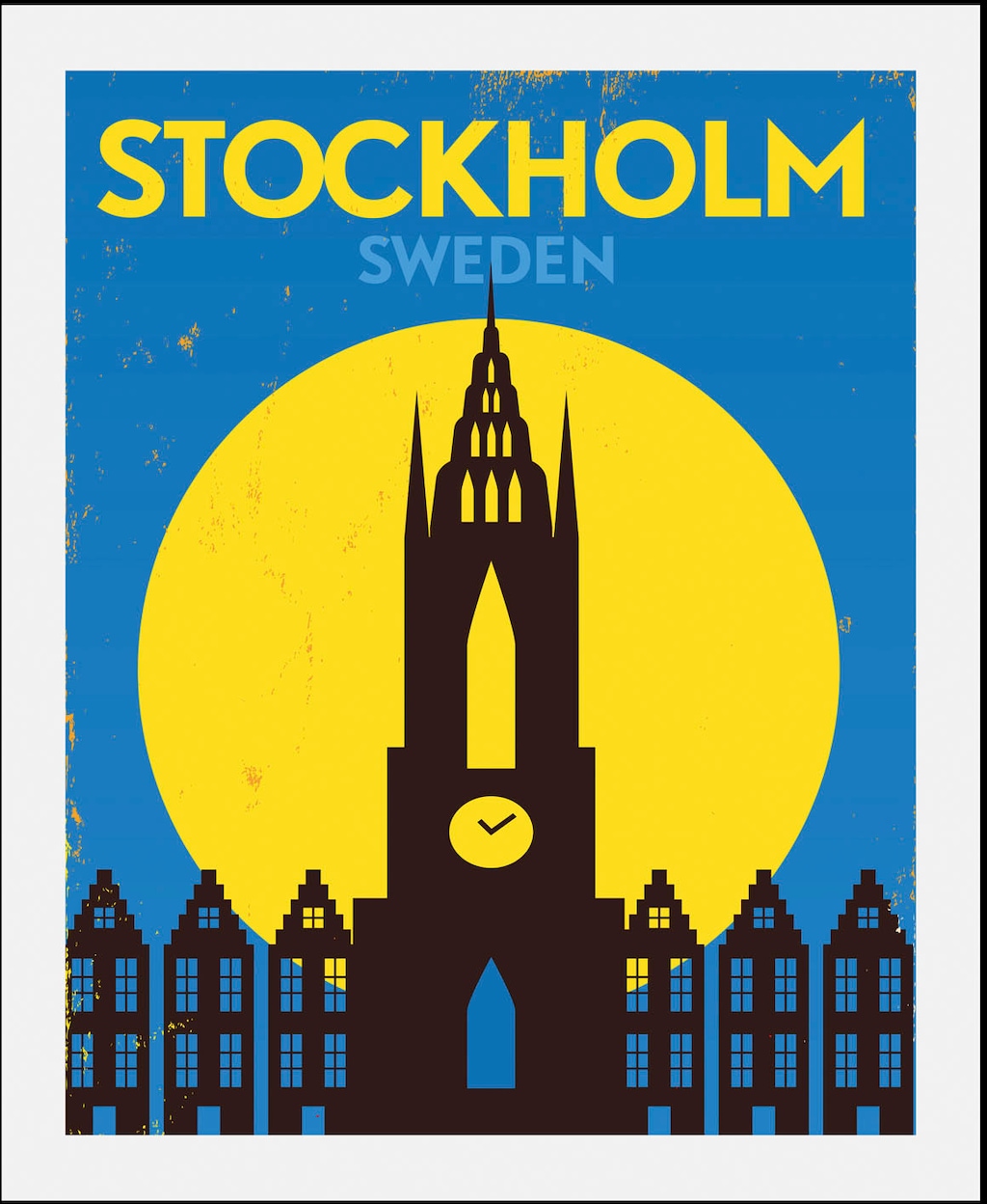 queence Bild "Stockholm", Stadt, (1 St.), gerahmt günstig online kaufen