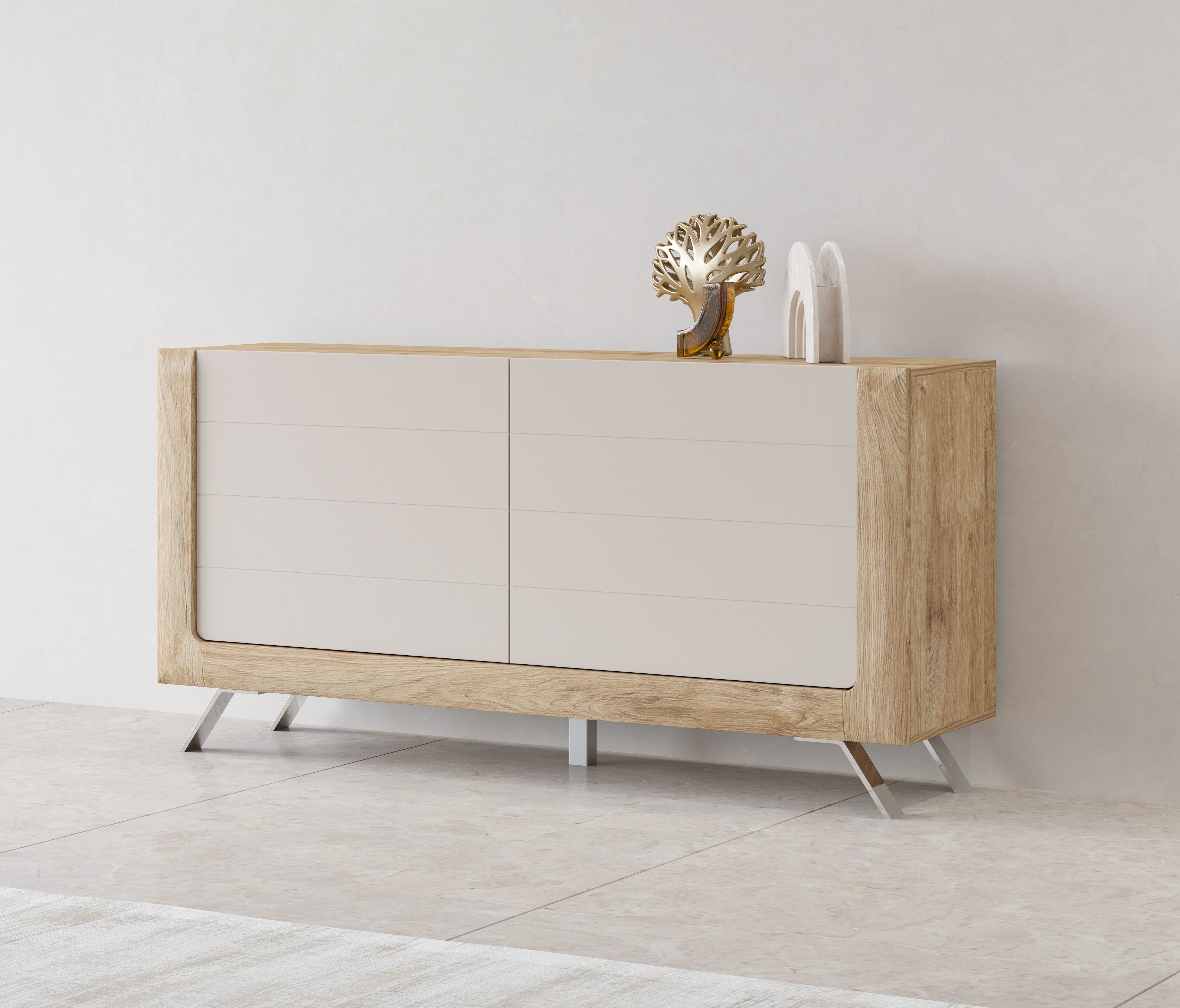 Leonique Sideboard "Kasai", Breite 160,5 cm, mit 2 Türen günstig online kaufen