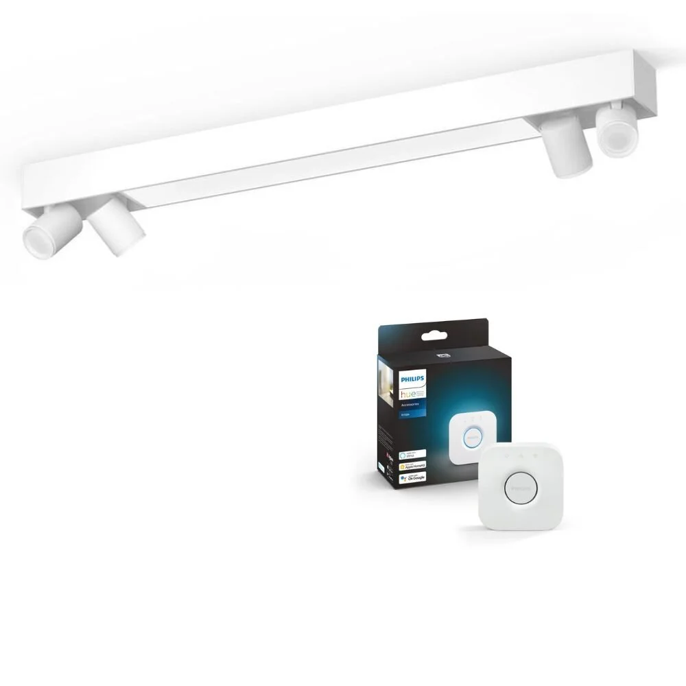 Philips Hue White & Color Ambiance LED Spot Centris in Weiß 4x 15,7W 4200lm günstig online kaufen