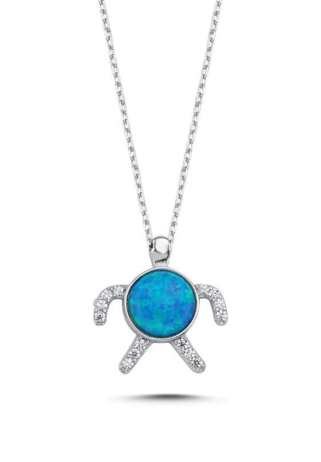 Einzelstück Kette mit Anhänger Halskette Opal günstig online kaufen
