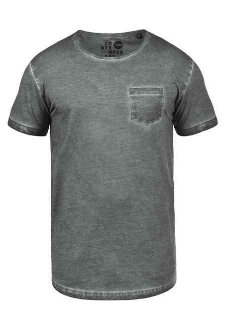 !Solid Rundhalsshirt SDTerick Kurzarmshirt in Oil-Wash-Optik günstig online kaufen