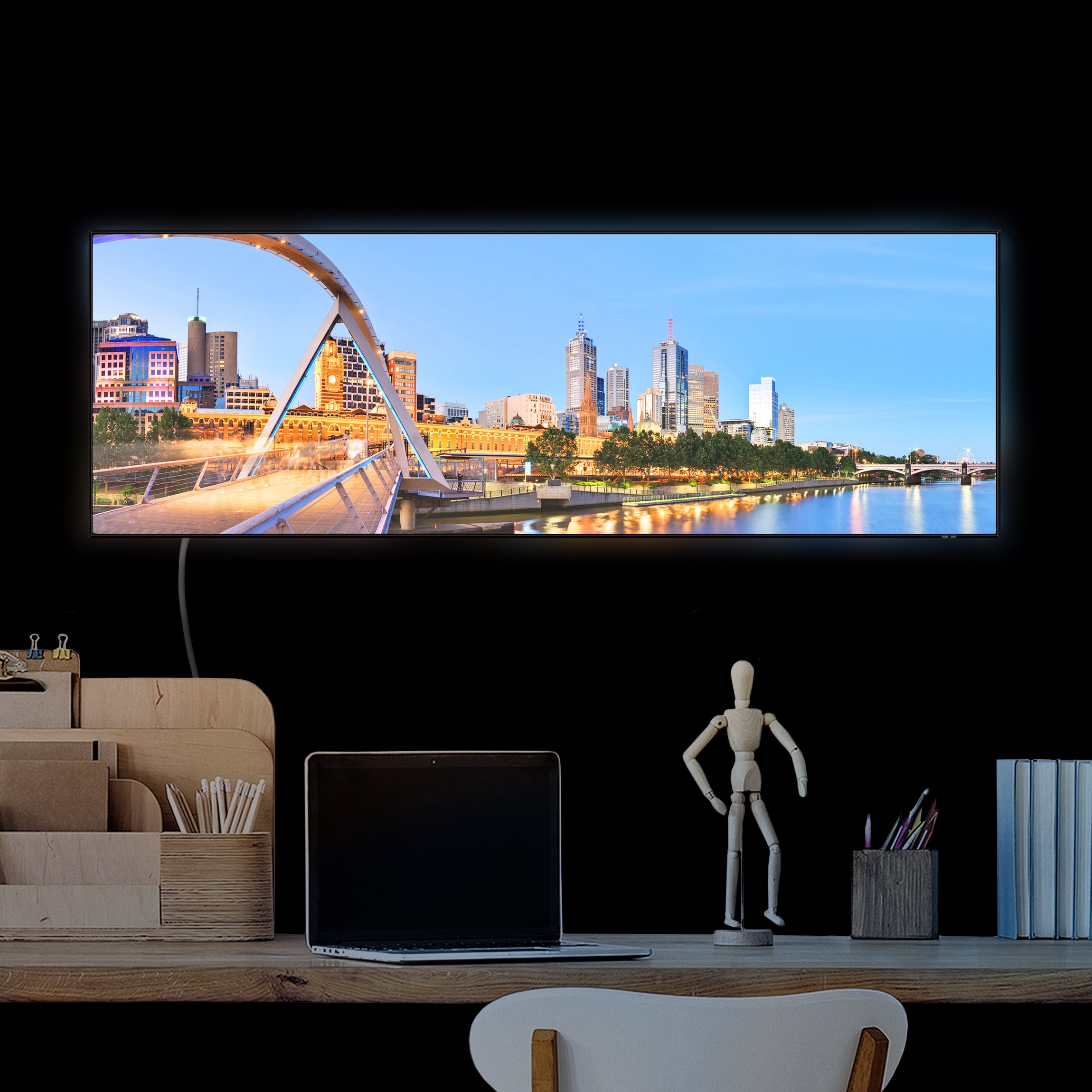 LED-Wechselbild View Across The Yarra River günstig online kaufen