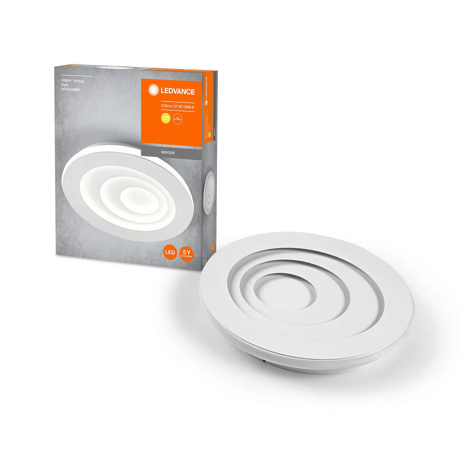 LEDVANCE Orbis Spiral Oval LED-Deckenlampe 36x30cm günstig online kaufen