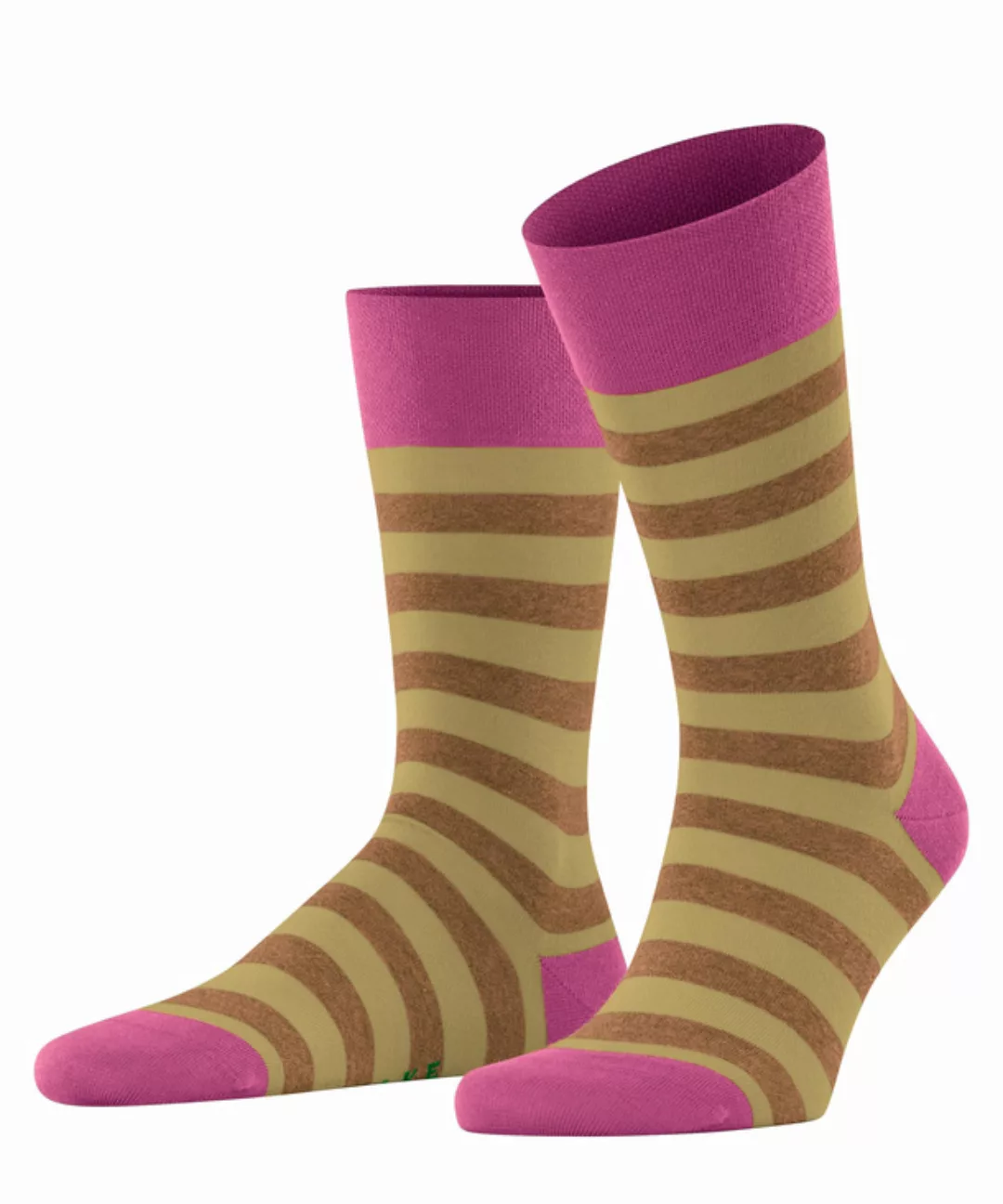 FALKE Sensitive Mapped Line Herren Socken, 43-46, Rosa, Streifen, Baumwolle günstig online kaufen