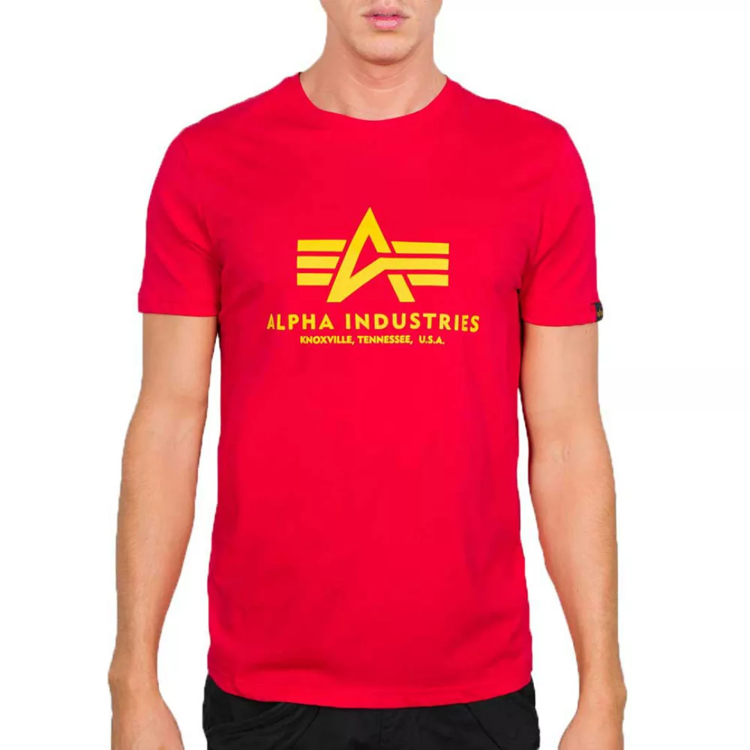 Alpha Industries Basic Kurzärmeliges T-shirt M Speed Red günstig online kaufen