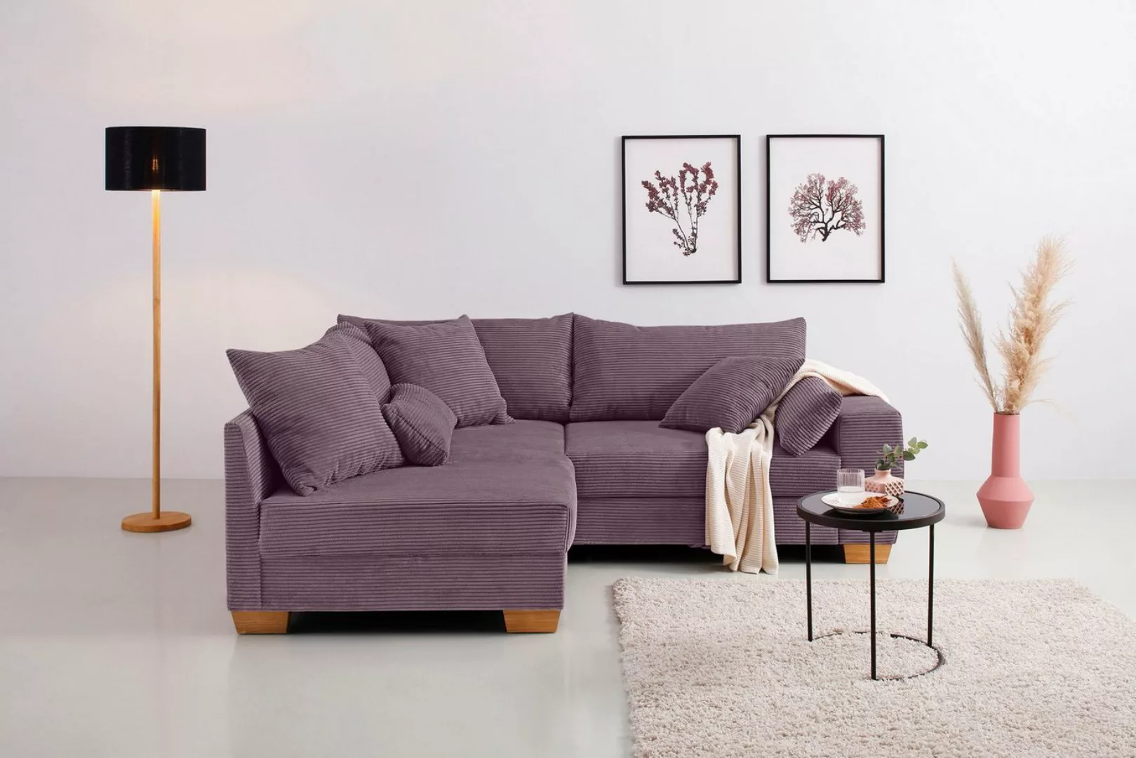 Home affaire Ecksofa "Helena II DuraSpring", mit Taschenfederkern, bis 140 günstig online kaufen