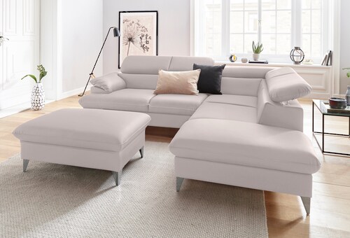 COTTA Polstergarnitur »Caluso L-Form«, Set bestehend aus: Ecksofa mit Kopft günstig online kaufen