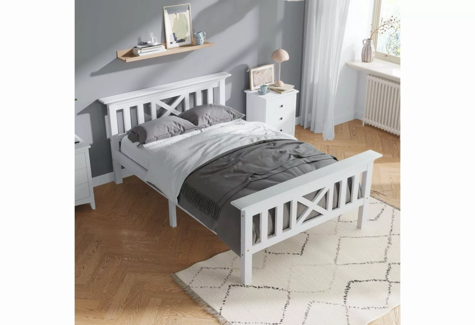 HAUSS SPLOE Holzbett Einzelbett Holzbett Bettrahmen Kinderbett Jugendbett ( günstig online kaufen