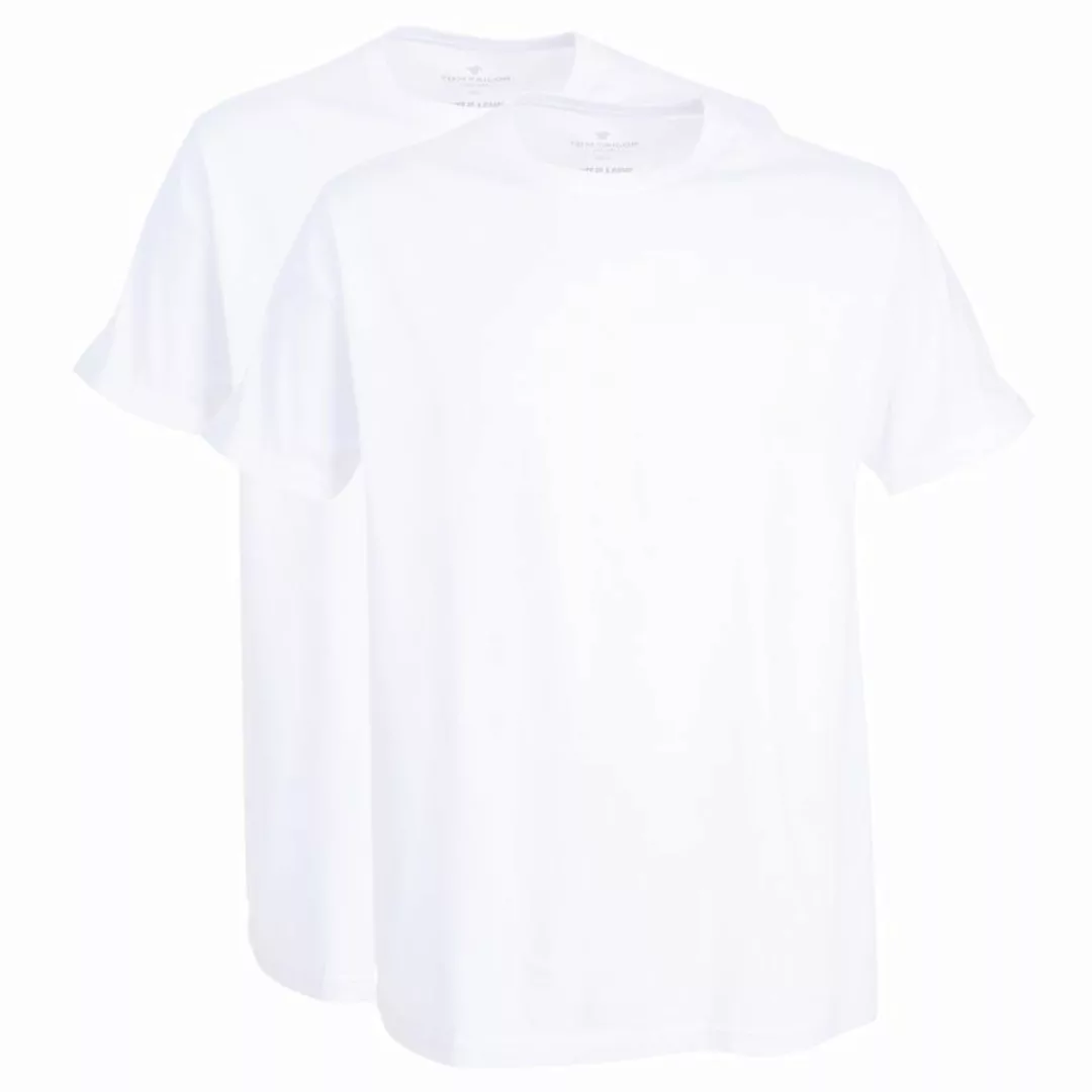 TOM TAILOR Herren T-Shirt, 2er Pack - Lucky T, Halbarm, Rundhals, einfarbig günstig online kaufen