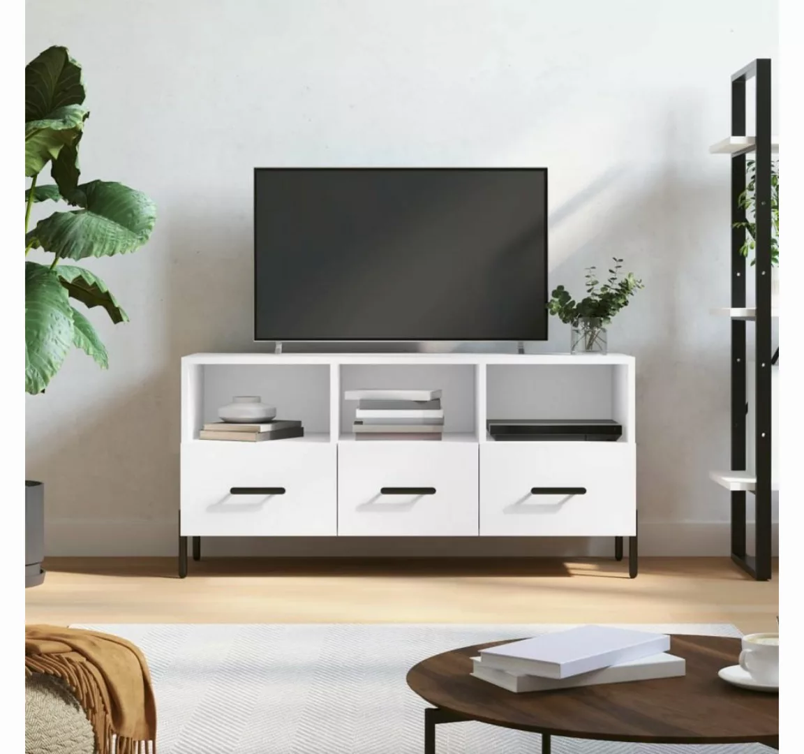 furnicato TV-Schrank Weiß 102x36x50 cm Holzwerkstoff günstig online kaufen