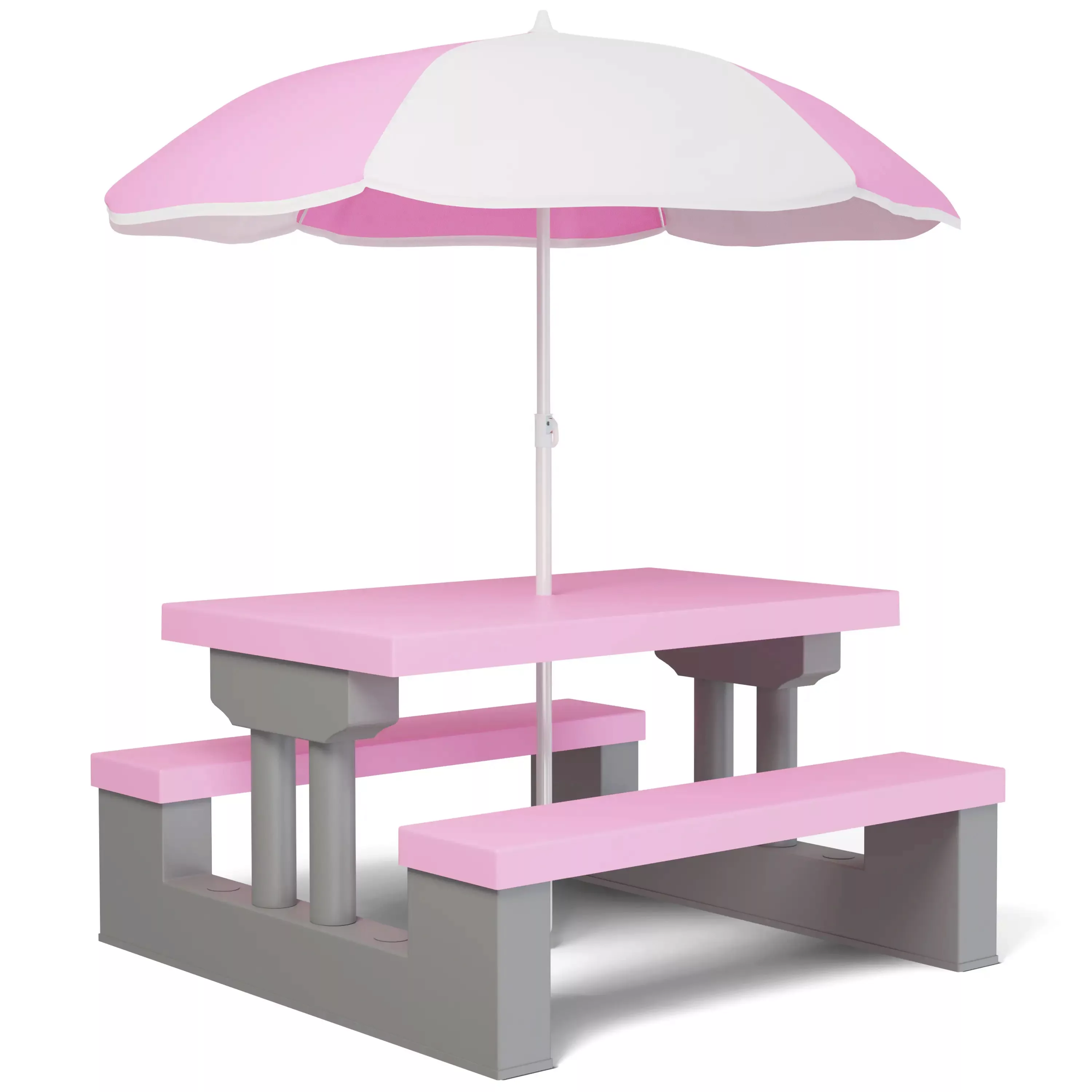 Kindersitzgruppe Pink mit Sonnenschirm günstig online kaufen