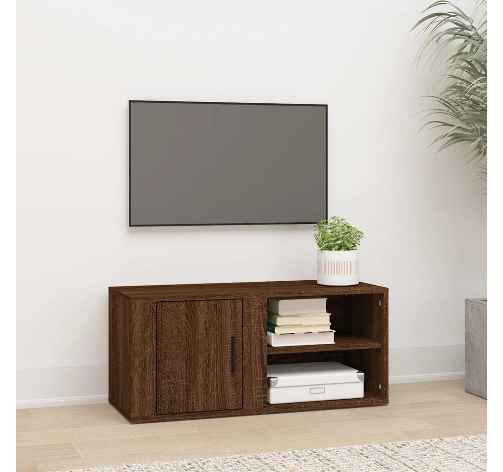 vidaXL TV-Schrank TV-Schrank Braun Eichen-Optik 80x31,5x36 cm Spanplatte TV günstig online kaufen