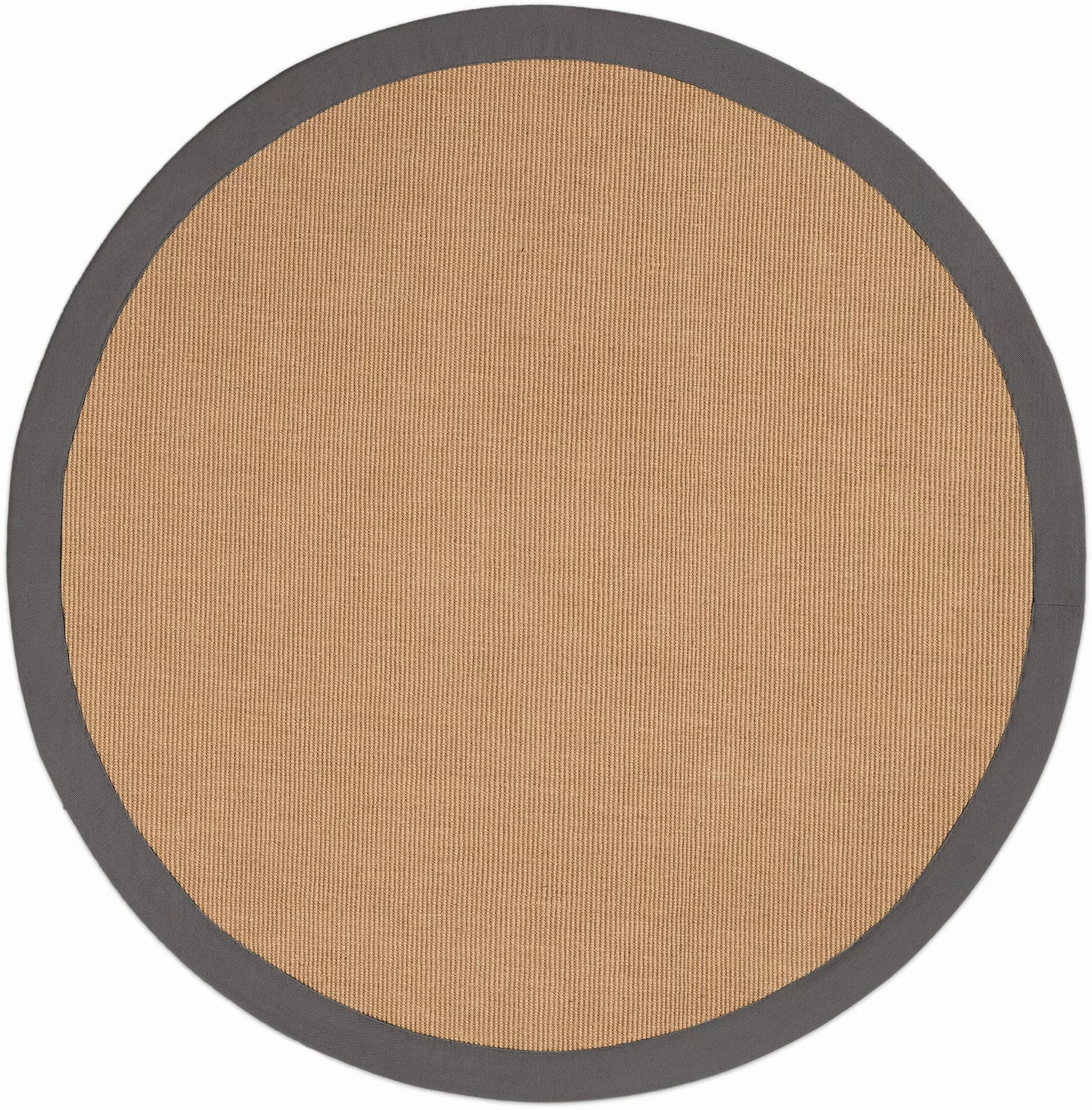 carpetfine Sisalteppich »Sisal«, rund, 5 mm Höhe, mit farbiger Bordüre, Ant günstig online kaufen
