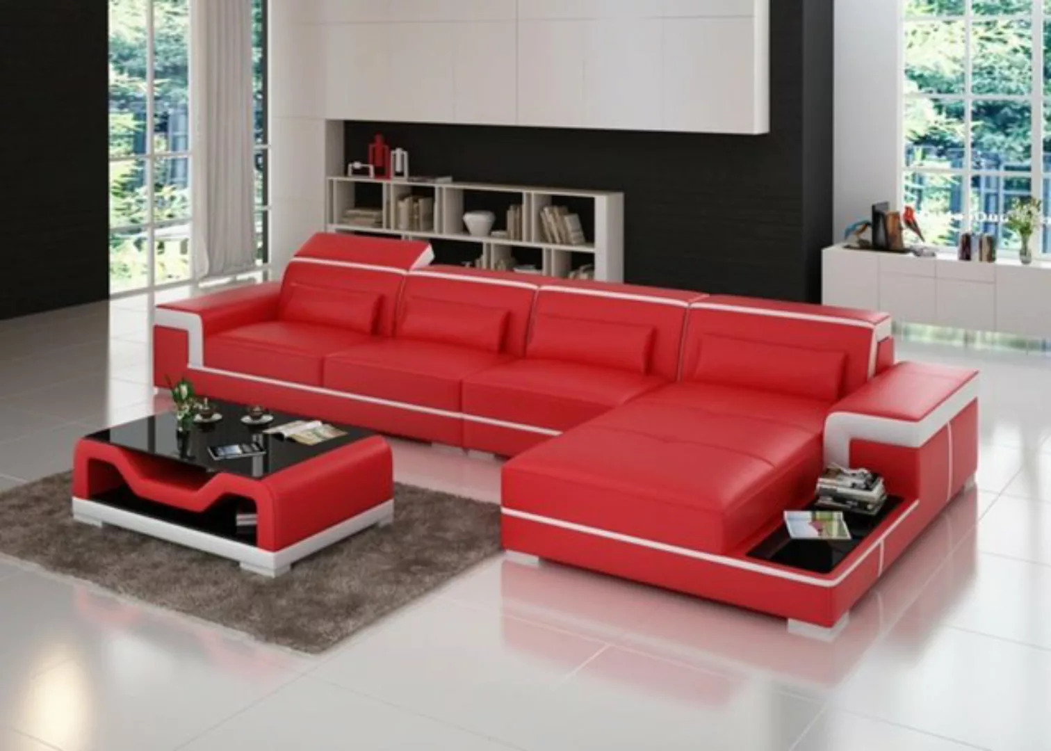 JVmoebel Ecksofa, Ecke Ecksofa L Form Wohnlandschaft Sofa Couch Polster Gar günstig online kaufen